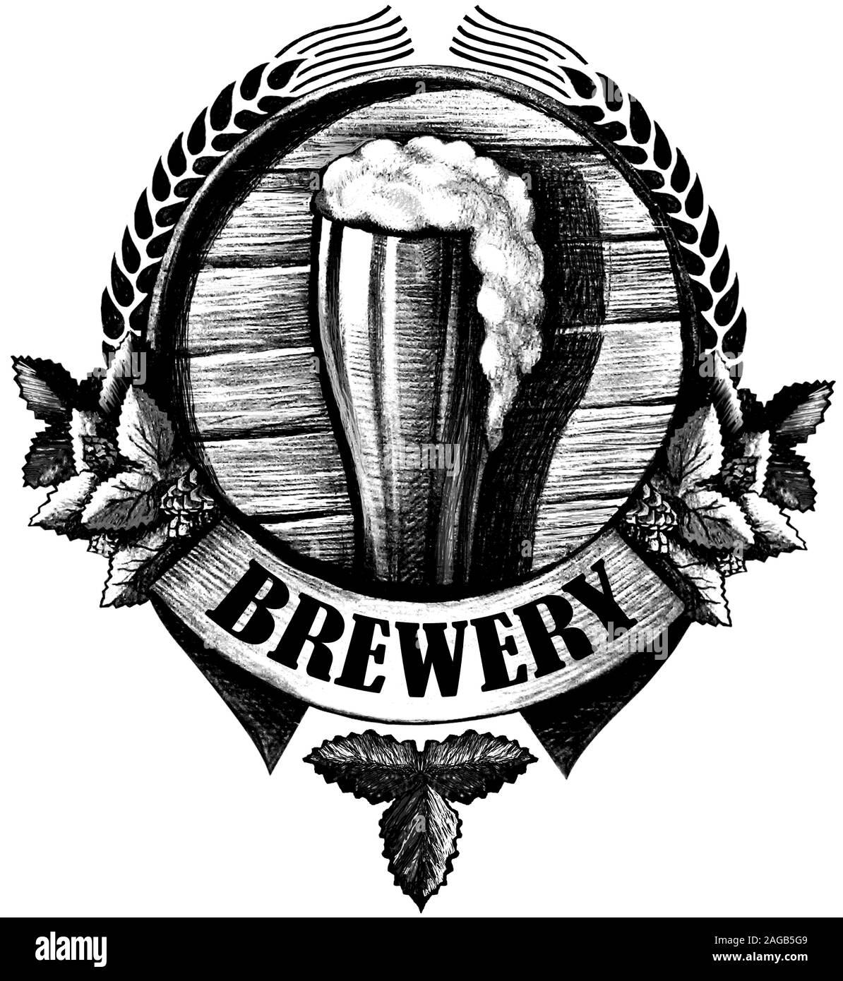 Beer logo template hires stock photography and images Alamy