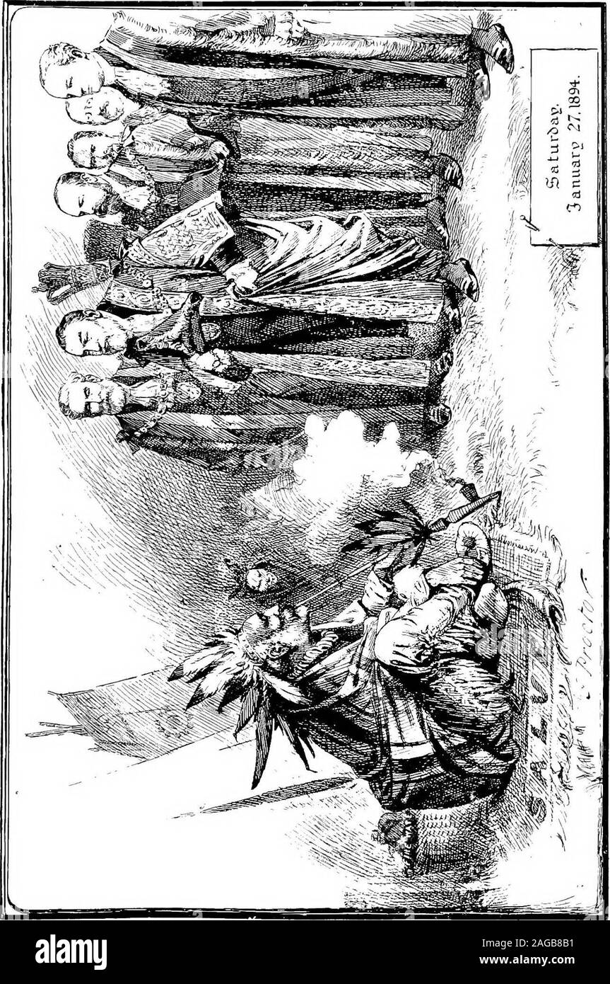 . A lord mayor's diary, 1906-7. andbright talk of my brother Savages. It was mycustom every year to entertain to dinner there certainof my colleagues in the Corporation. The accom-panying menu, drawn by my old friend, JohnProctor, illustrates one such gathering in ,1894. Theguests here portrayed are Sir George Tyler, LordMayor, Sir George Faudel Phillips, Sir John VoceMoore, Sir Joseph Dimsdale, Sir Reginald Hanson,and others. I was unanimously elected Sheriff, with Mr. AlfredBevan, on the 24th of June, 1899; and on the 20thof September the inhabitants of my Ward presentedme with my shrieval c Stock Photo