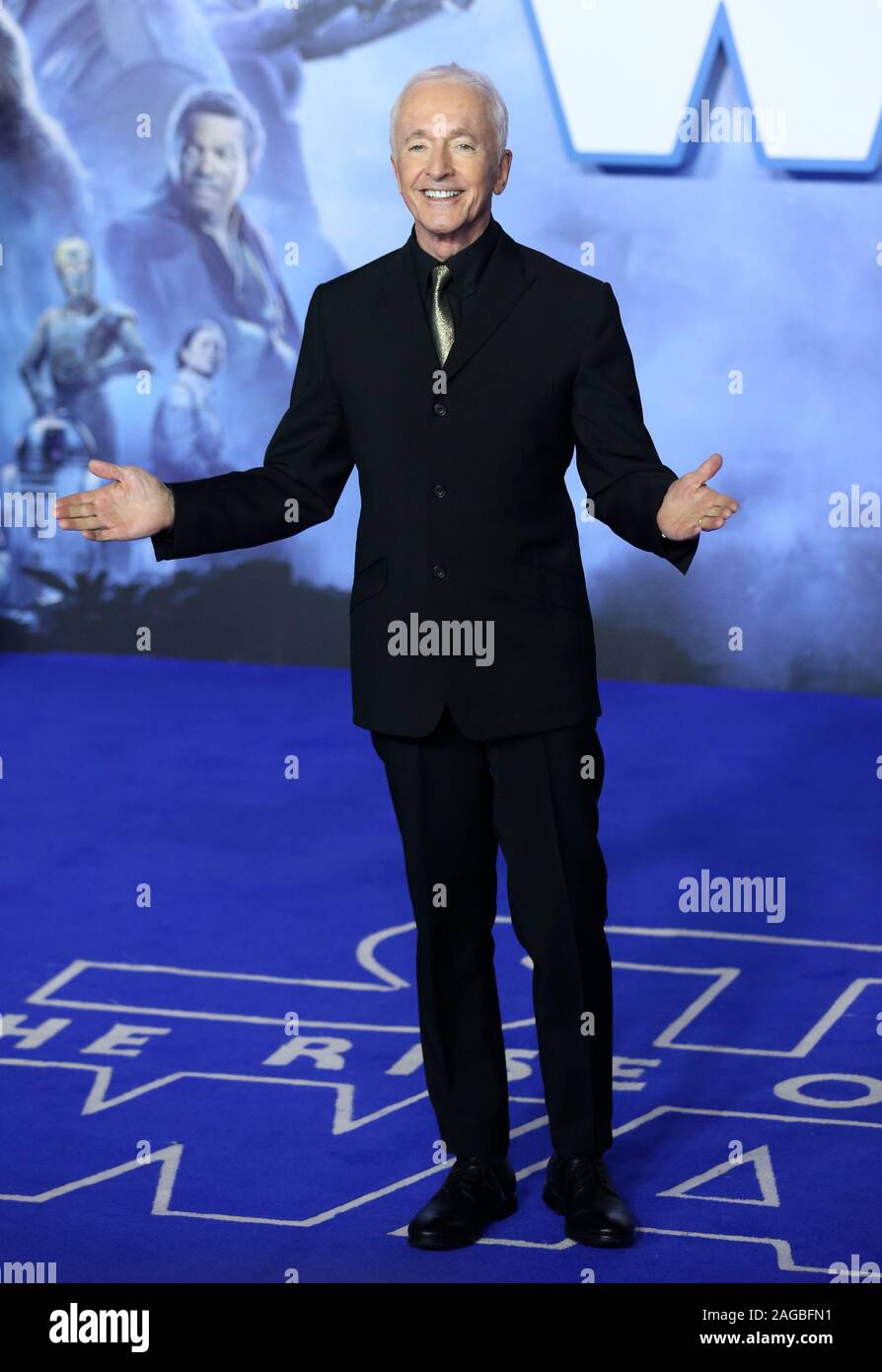Anthony Daniels attending the premiere of Star Wars: The Rise of Skywalker held at the Vue Leicester Square in London. Stock Photo