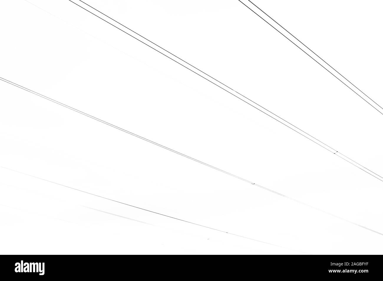 Background of electricity wires with a white background Stock Photo