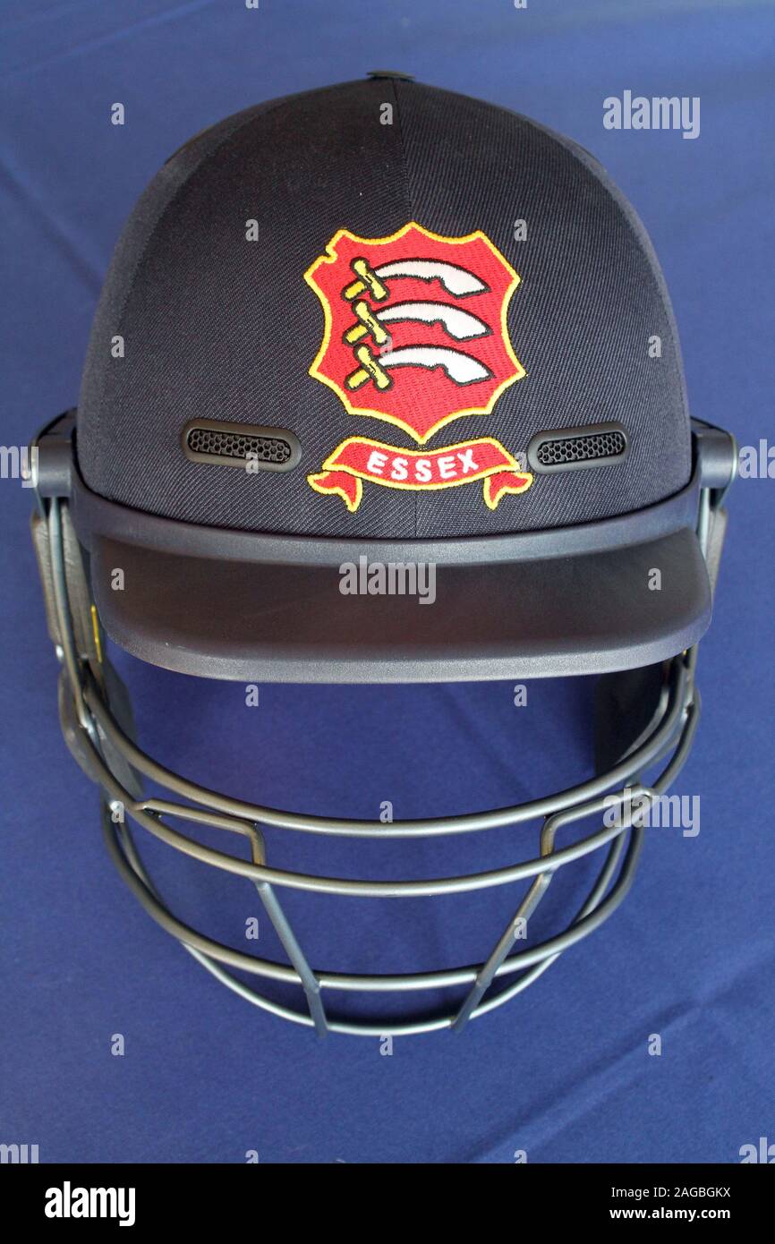 Essex county cricket club batting helmet. Stock Photo