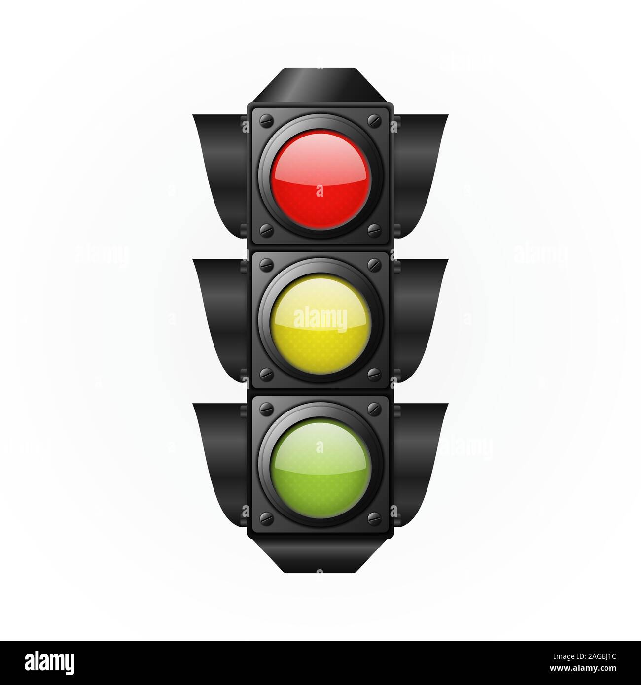 Traffic light on a white background. Vector illustration Stock Vector ...