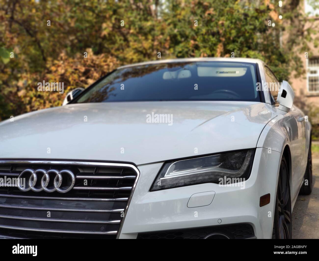 YEREVAN, ARMENIA - Nov 24, 2019: Audi S7 White 2012 Quattro Stock Photo -  Alamy