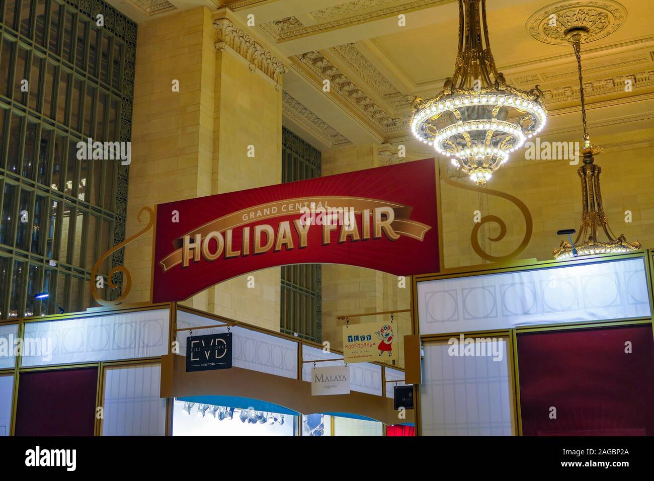 Holiday Fair, Vanderbilt Hall, Grand Central Terminal, NYC Stock Photo