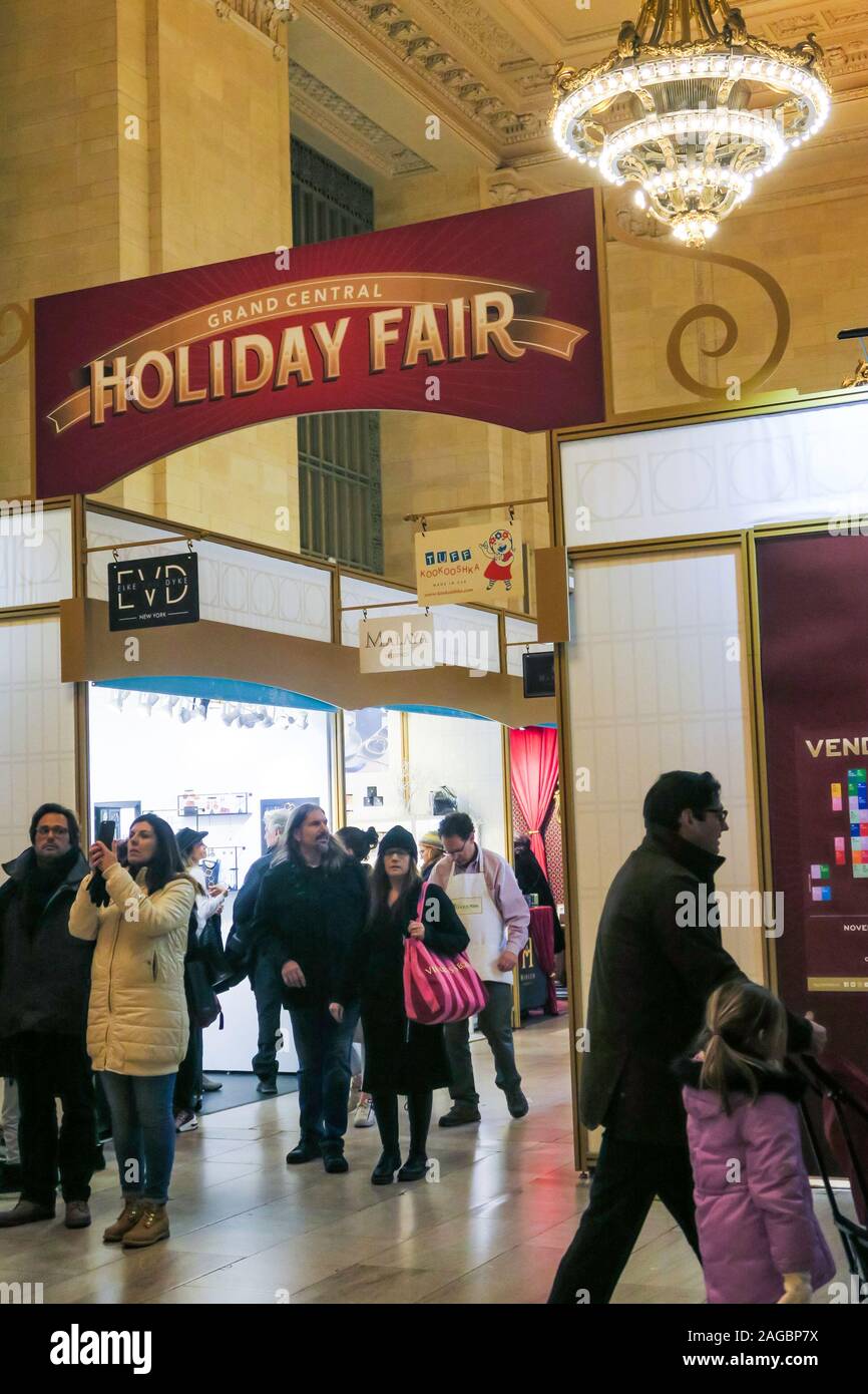 Holiday Fair, Vanderbilt Hall, Grand Central Terminal, NYC Stock Photo