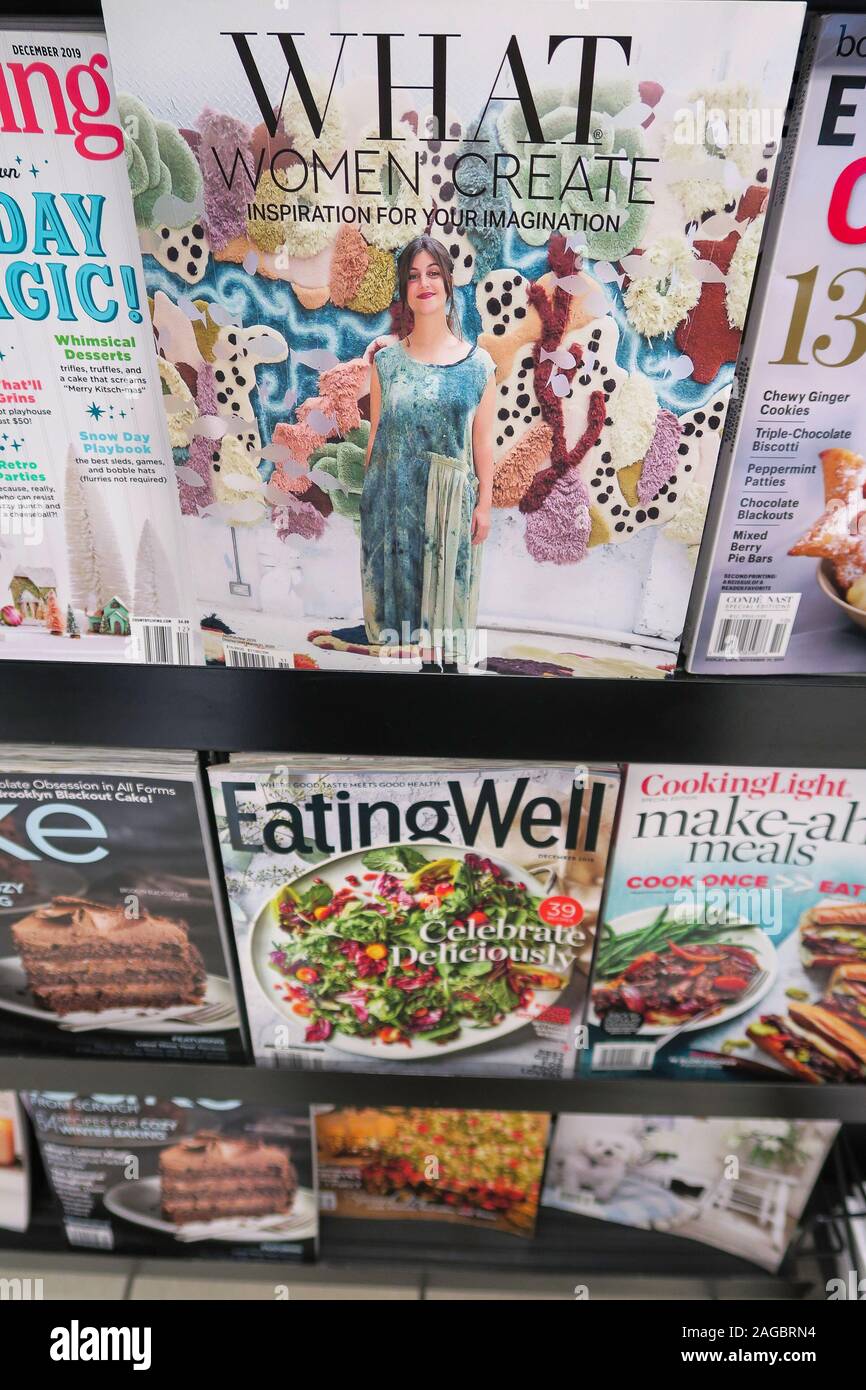 Magazine Stand Featuring Magazine Covers, NYC, USA Stock Photo Alamy