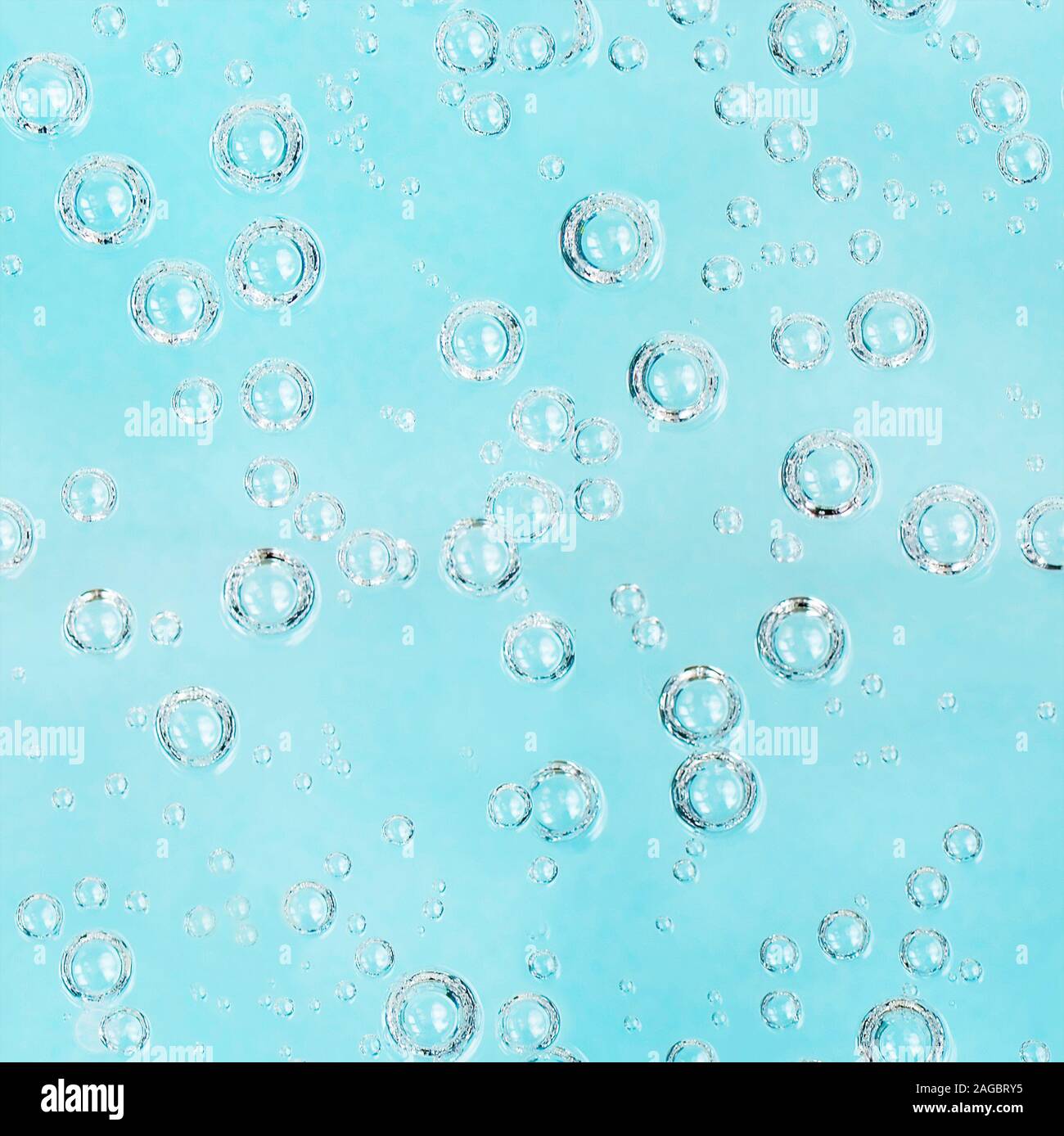 Beautiful background with air bubbles in blue water as a seamless ...