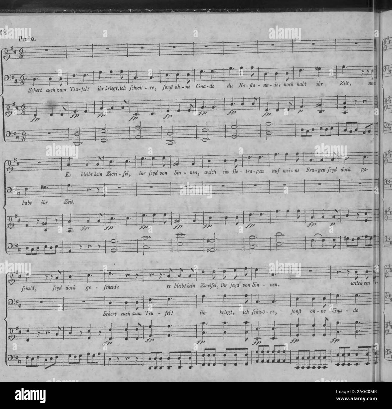 . Die Entfuhrung aus dem Serail : ein komisches Singspiel in drey Aufzugen (1796). Mozart, Entführ, aus dem Serail.. Stock Photo
