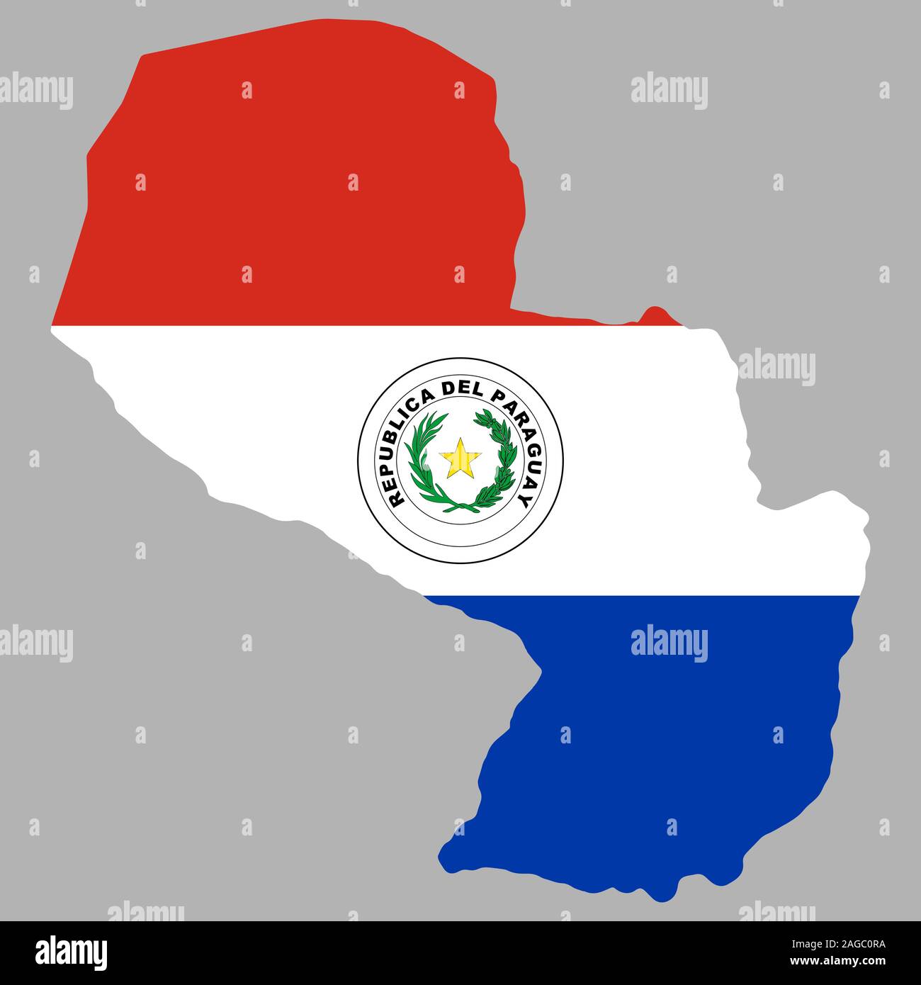 Paraguay Map flag Vector illustration Eps 10 Stock Vector
