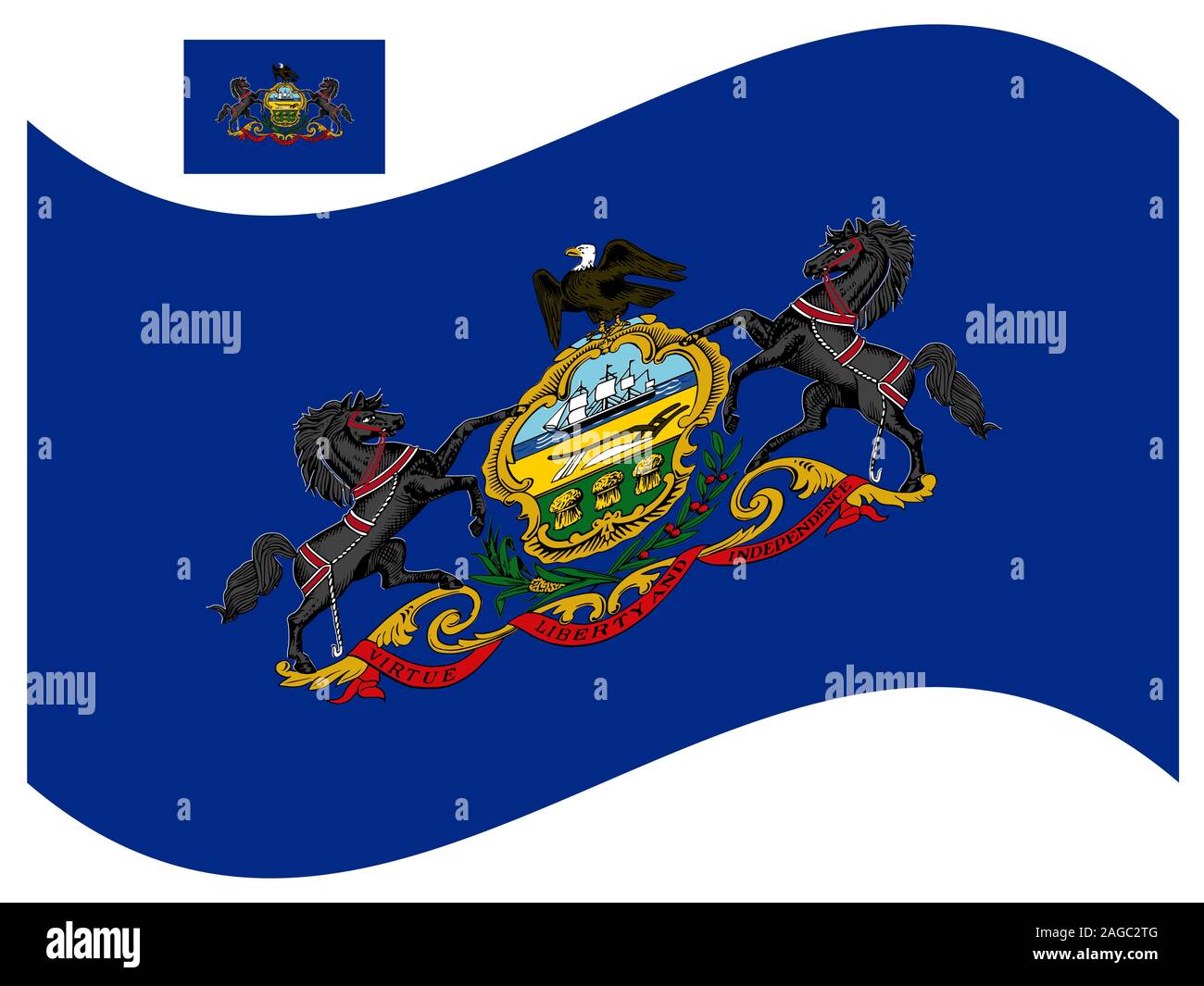 Pennsylvania flag Stock Vector Images - Alamy