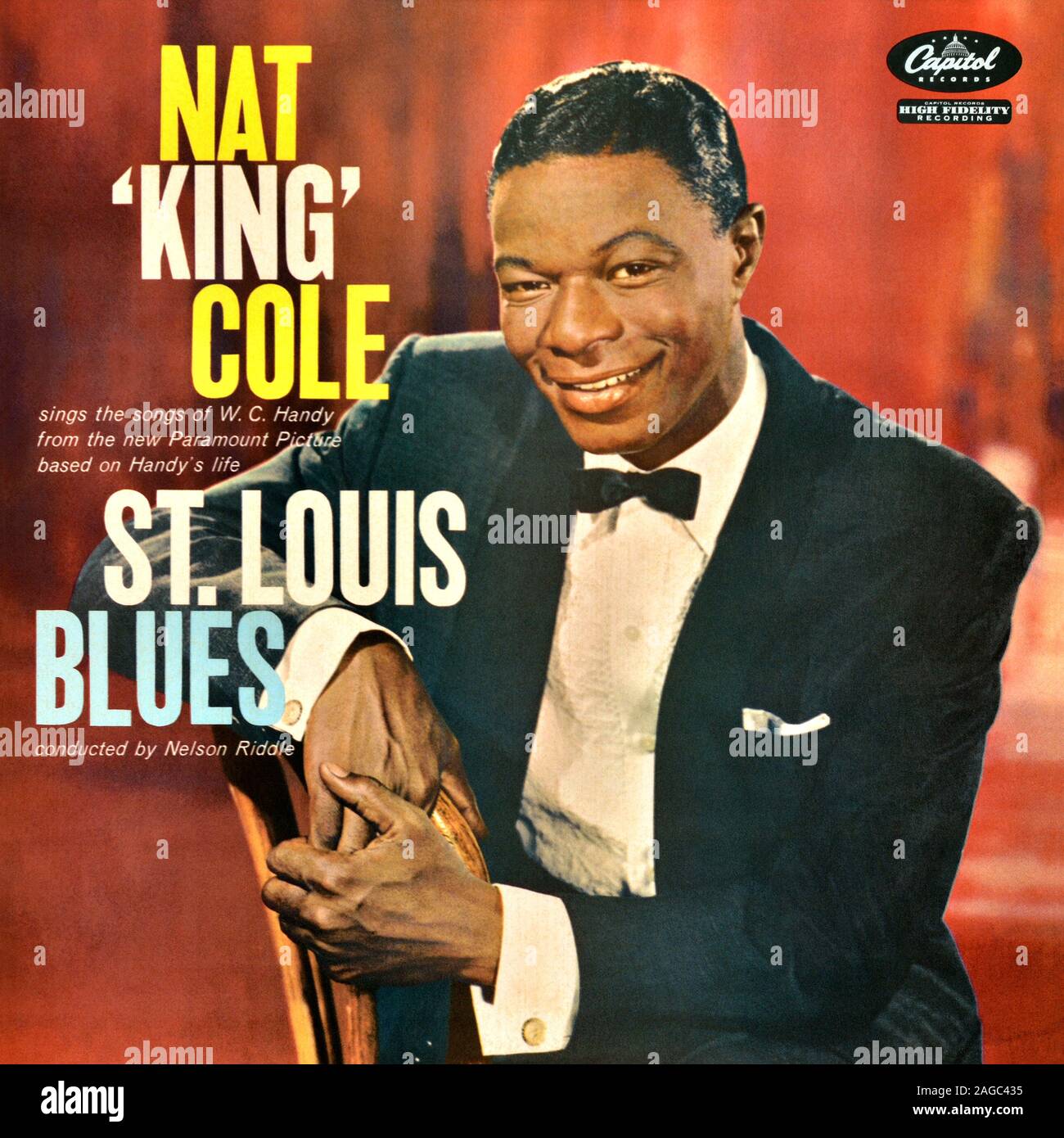 Nat King Cole - original vinyl album cover - St. Louis Blues - 1958 Stock Photo