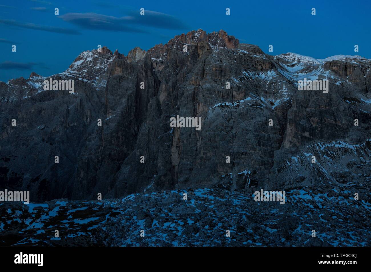 Breathtaking shot of the late evening in the Italian Alps Stock Photo ...