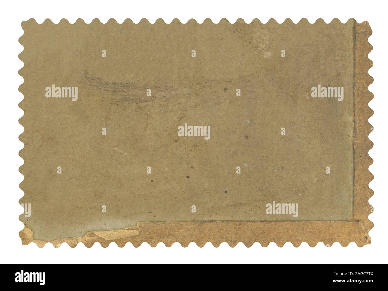 Blank postage stamp - Isolated on White (Clipping path included) Stock Photo