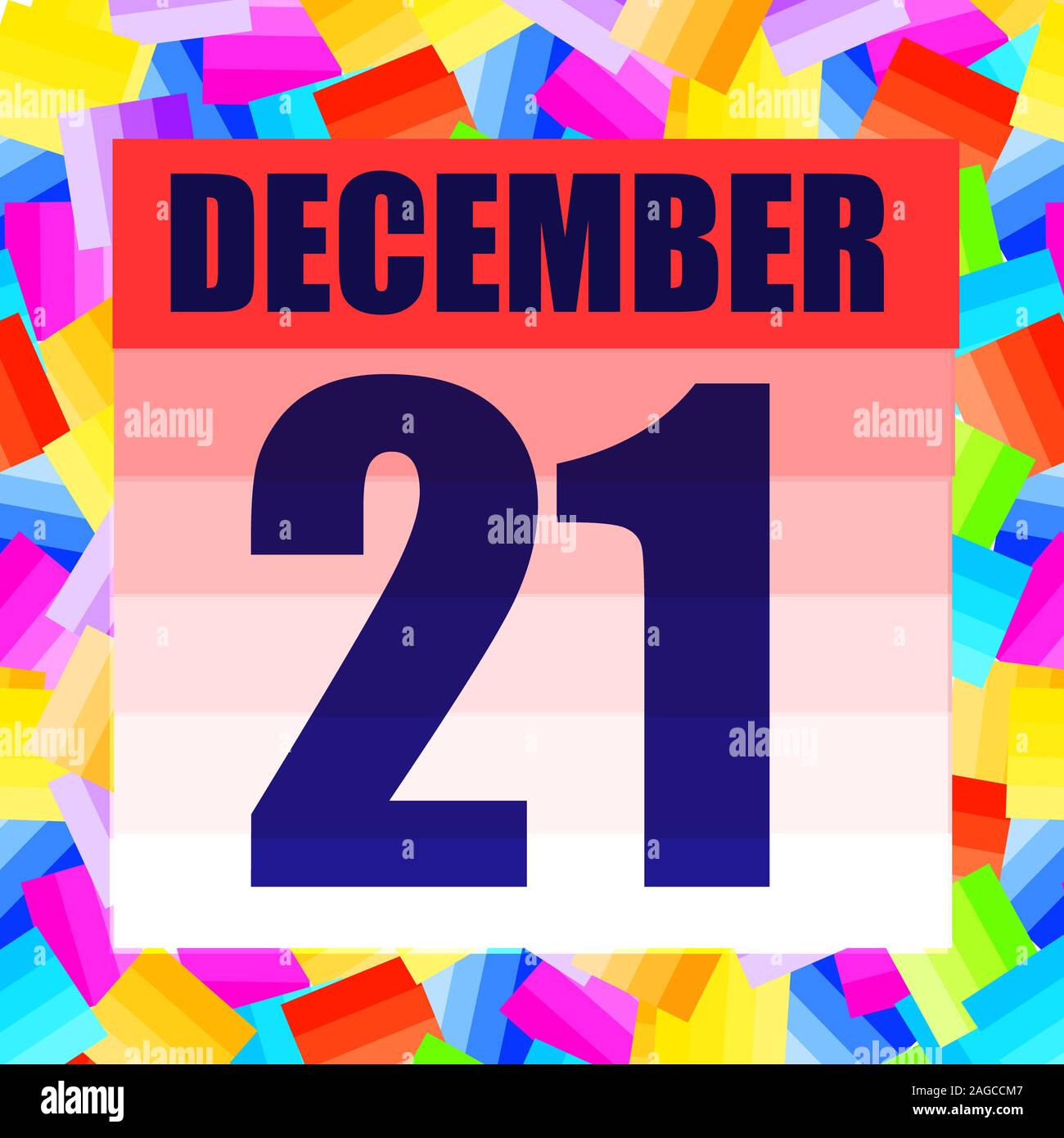 December 21 icon. For planning important day. Banner for holidays and  special days. Twenty-first december icon. Illustration Stock Photo - Alamy