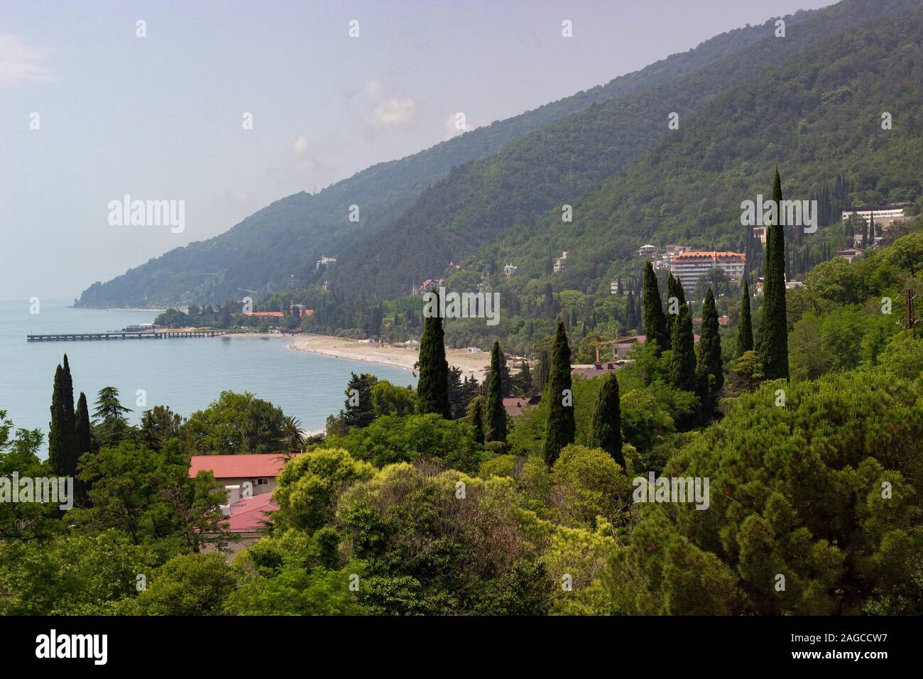 Abandoned sanatorium / Abkhazia Stock Photo