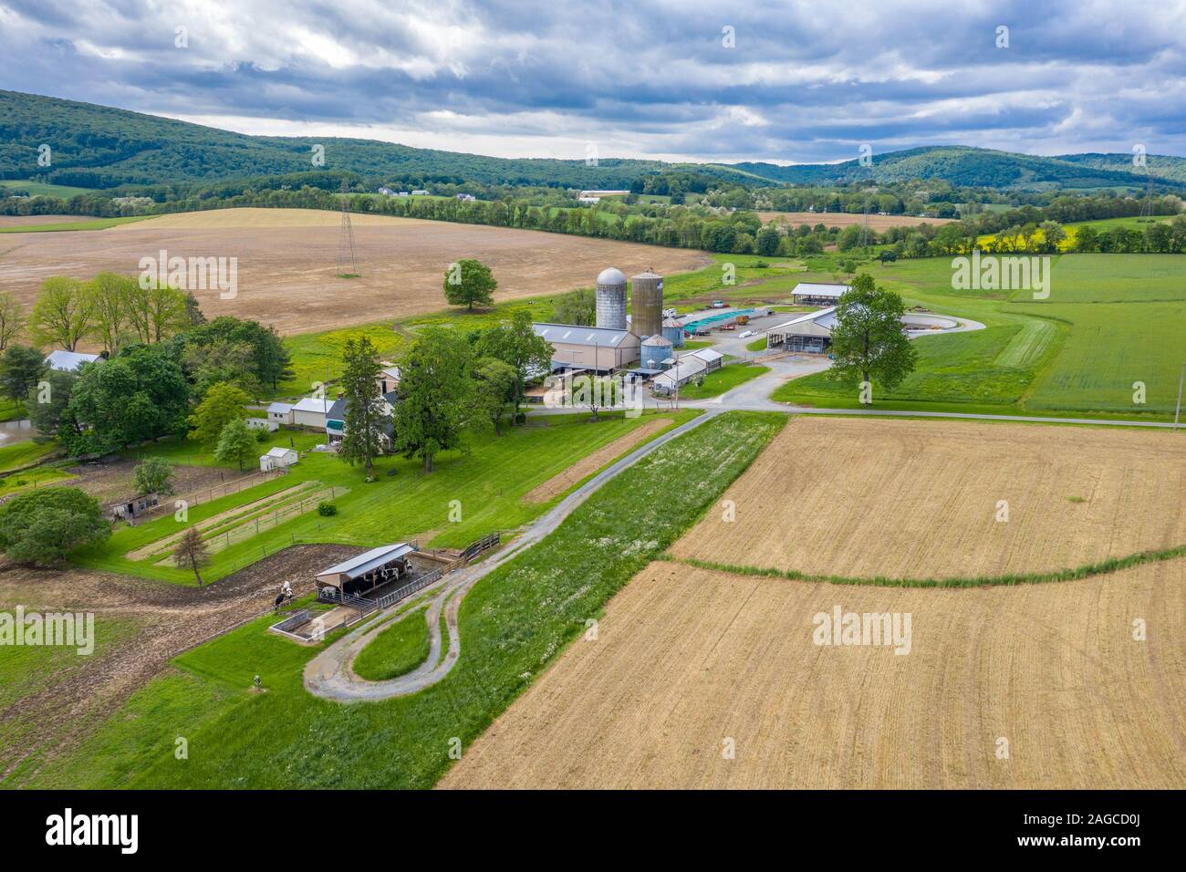 A sweeping overhead look of Valley Ho Farm, Middletown,, Maryland, USA Stock Photo Alamy
