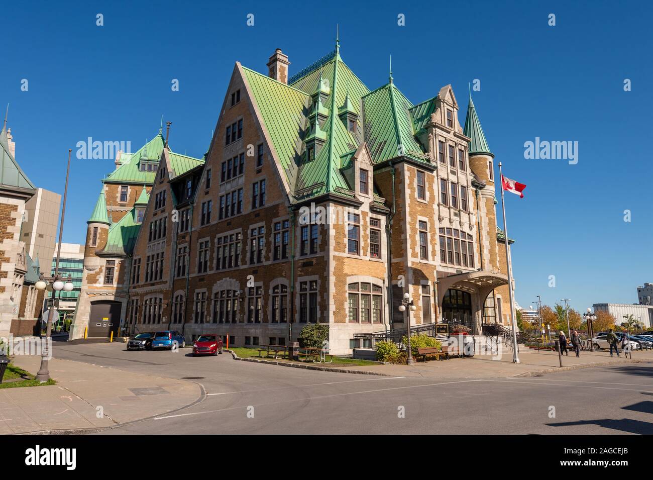 Quebec City, CA - 5 October 2019: Health and Welfare Building Stock Photo
