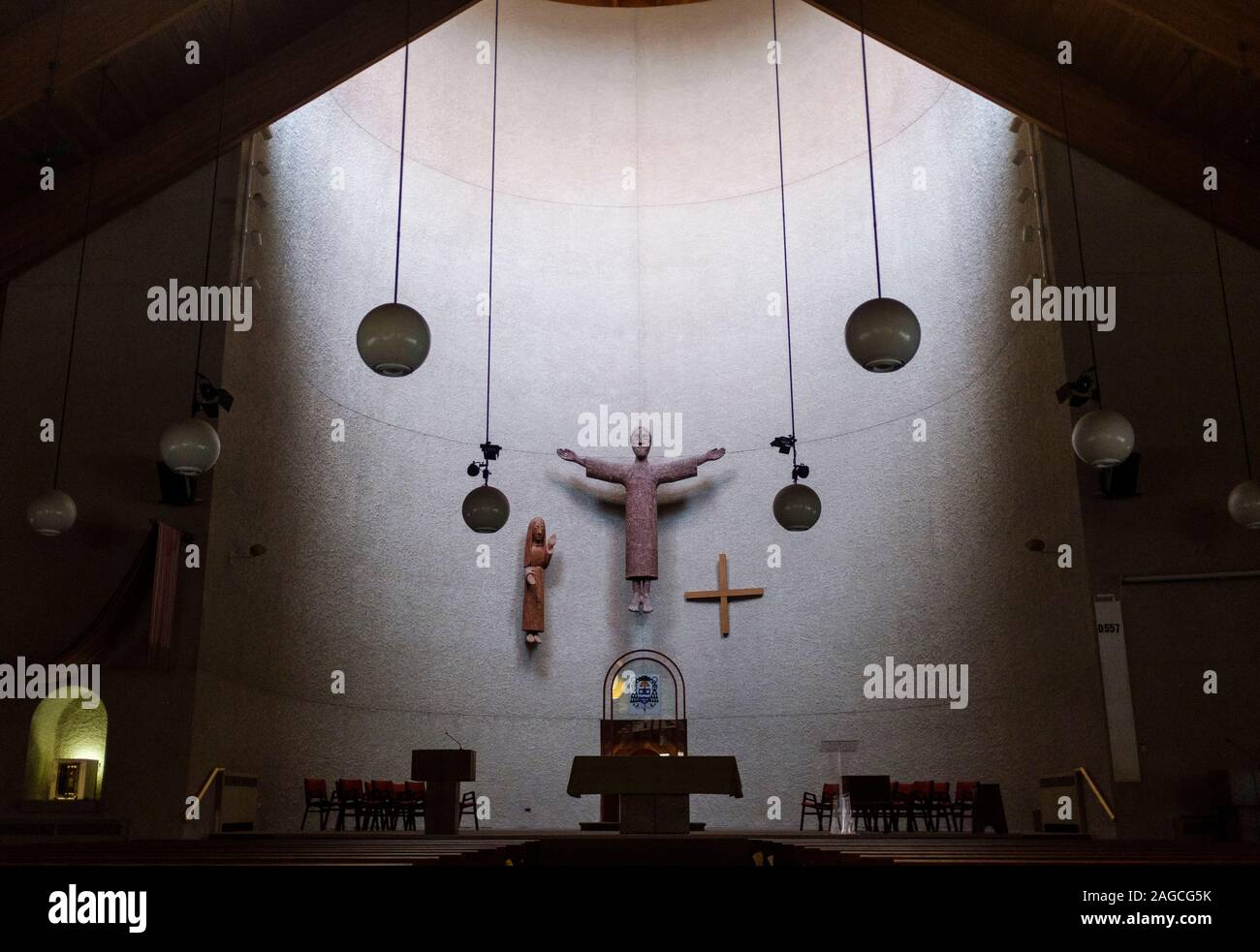 Interior details of St. Boniface Cathedral in Winnipeg, Manitoba Stock