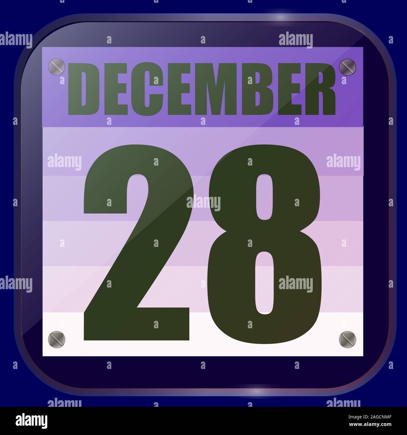 December 28 icon. For planning important day. Banner for holidays and ...