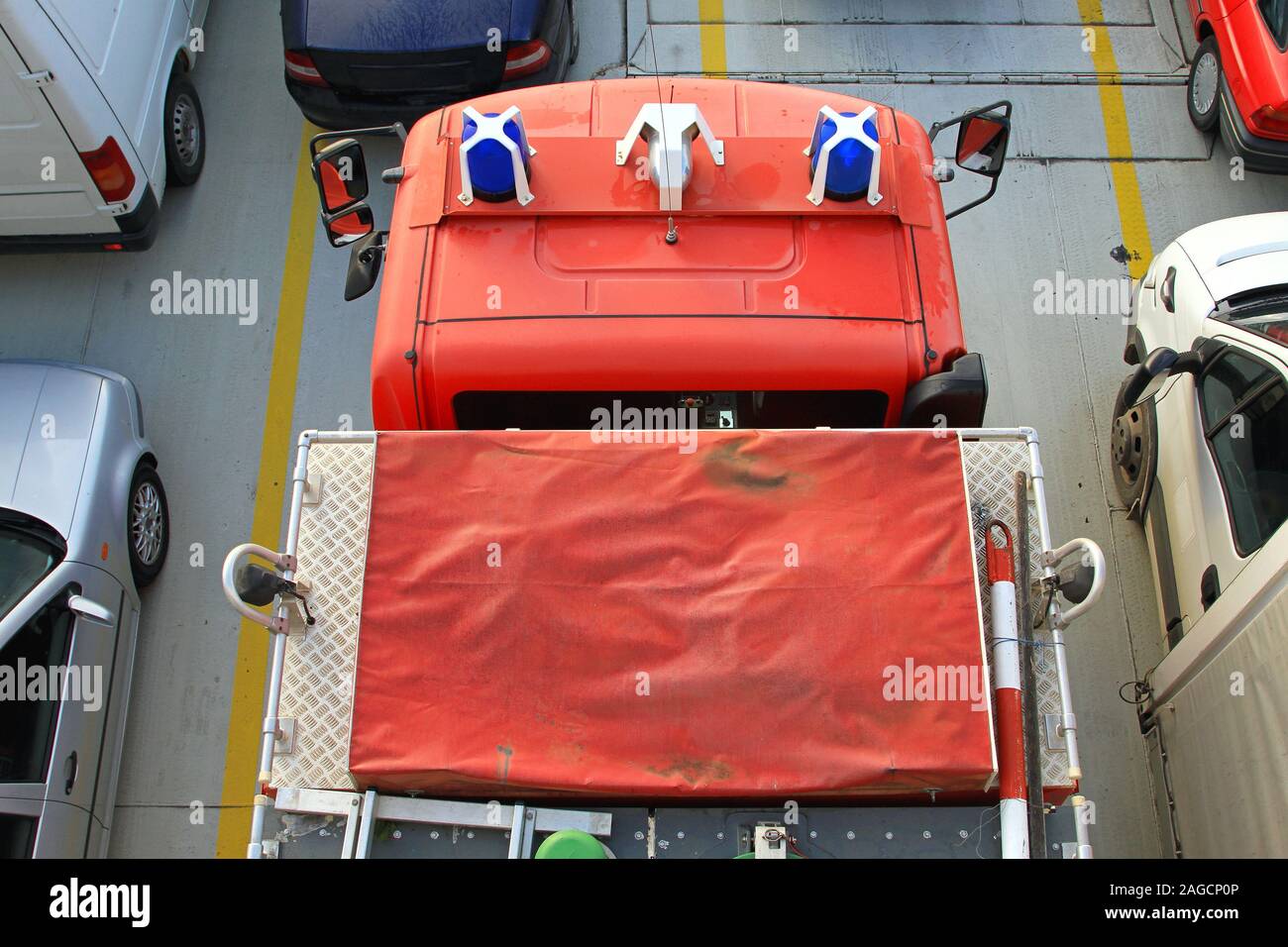 Fire engine top view hi-res stock photography and images - Alamy