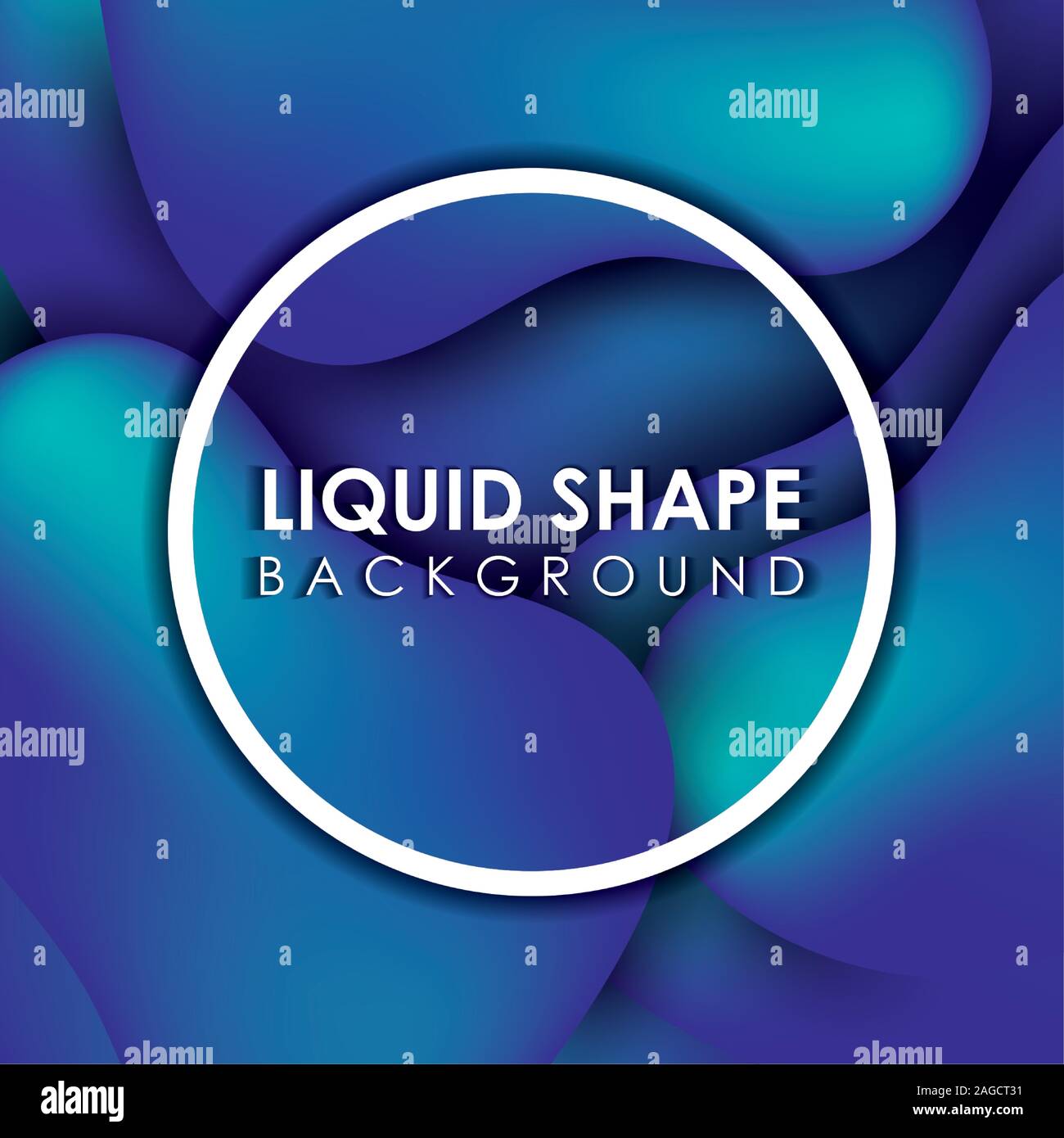Blue liquid shape design, Fluid background abstract modern color ...