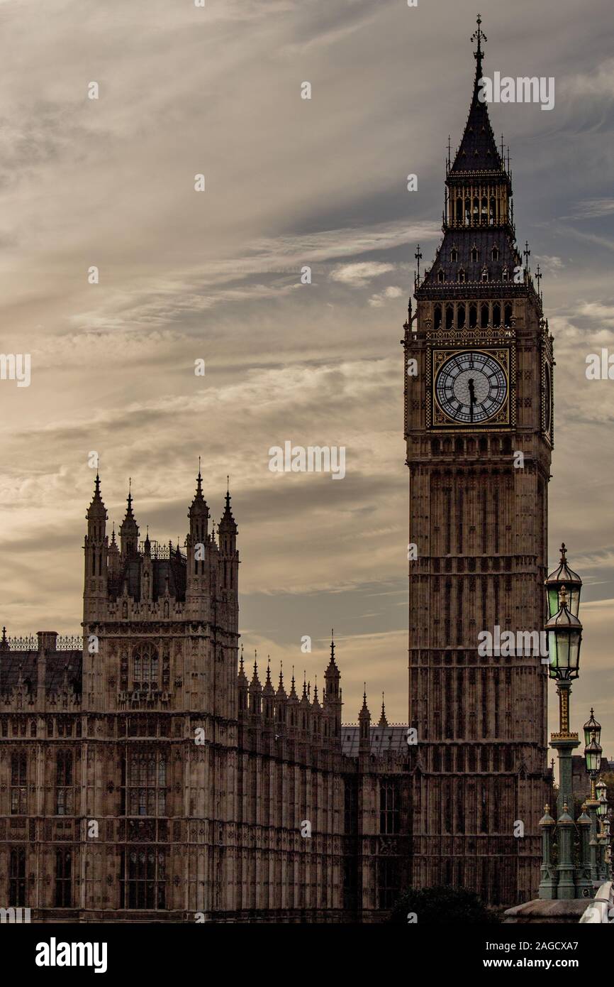 Palace of Westminster and the Houses of Parliament, London, England Stock Photo