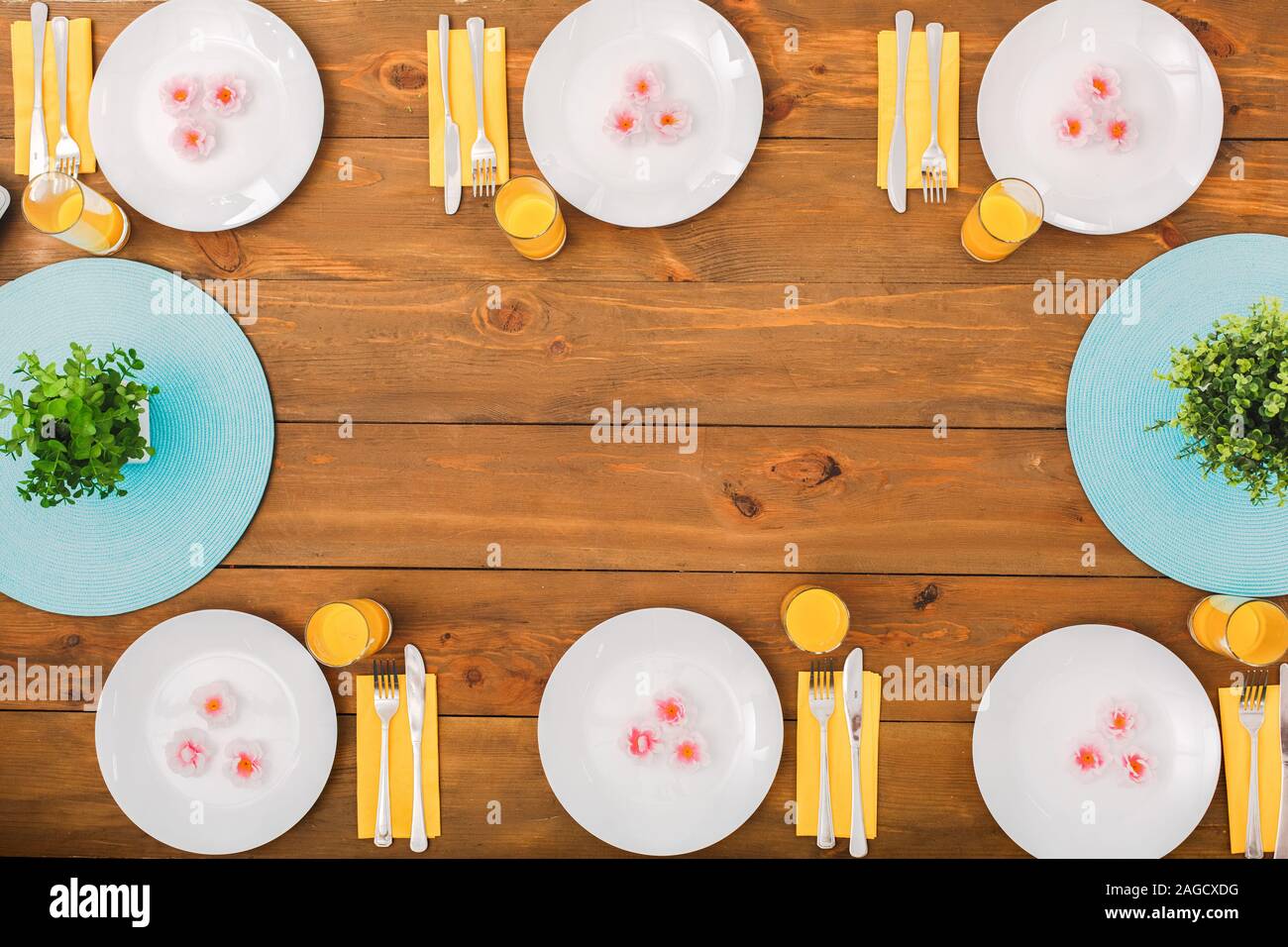 Mock up of fruit and useful table Stock Photo - Alamy