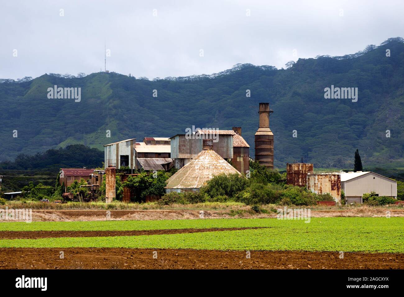 Old Sugar Mill of Koloa, located on the island of Kauai, Hawaii, USA Stock Photo