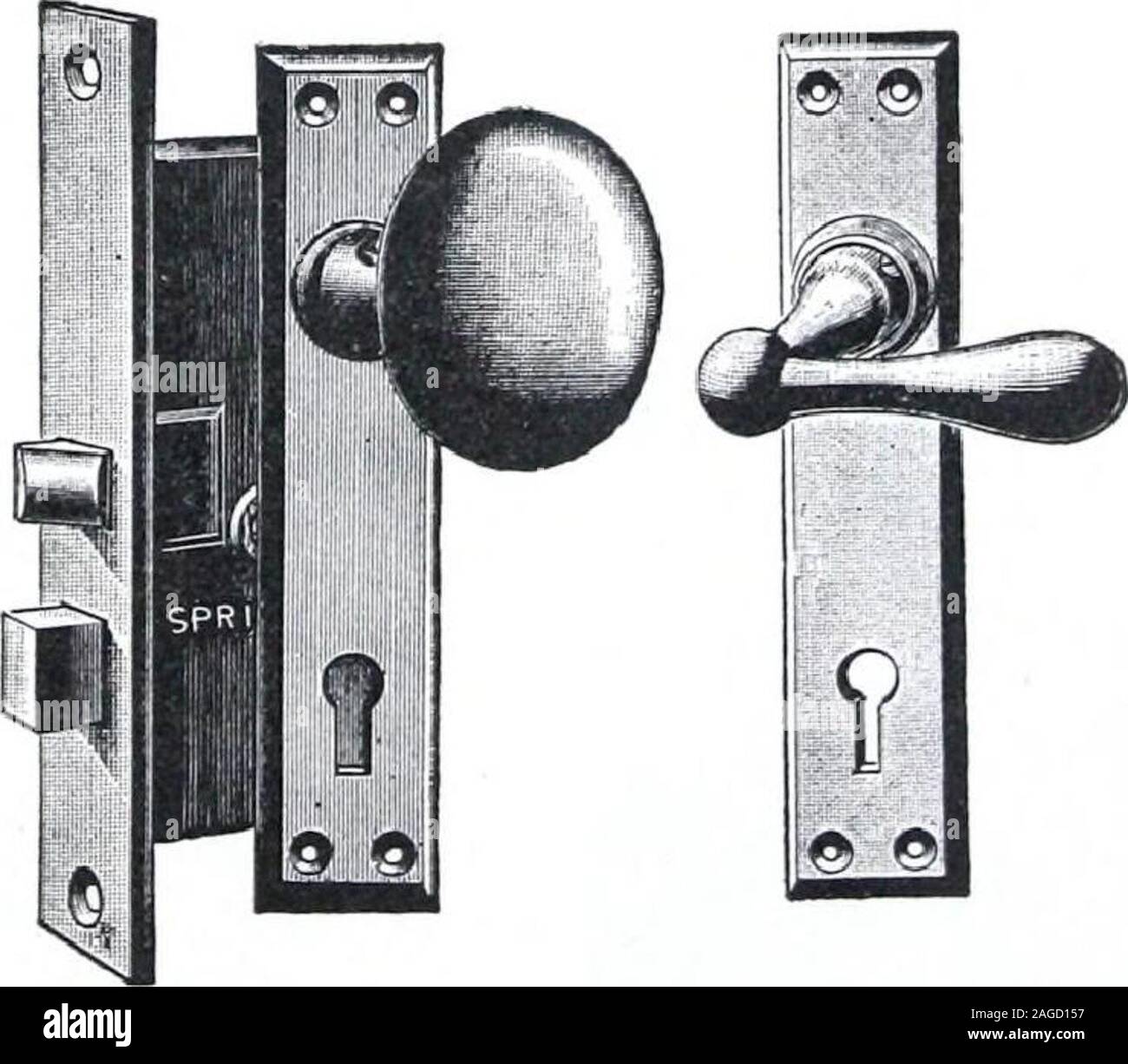 Illustrated Catalogue Of Locks And Builders Hardware No 6603no 6604no 8603no 8604no 8605no 8606 Two Escutcheons 1 Gt X 5 In Wrought Metal Knobs One Piece No Etc Iron Trim Plated