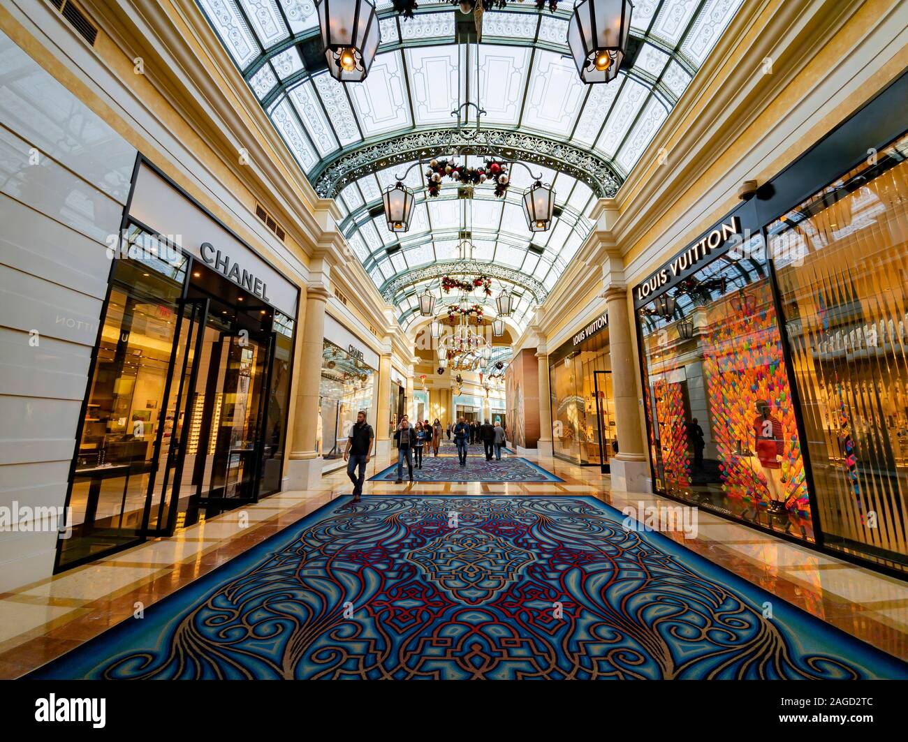 Las Vegas, DEC 17:  Interior view of the Bellagio Conservatory & Botanical Gardens on DEC 17, 2019 at Las Vegas, Nevada Stock Photo