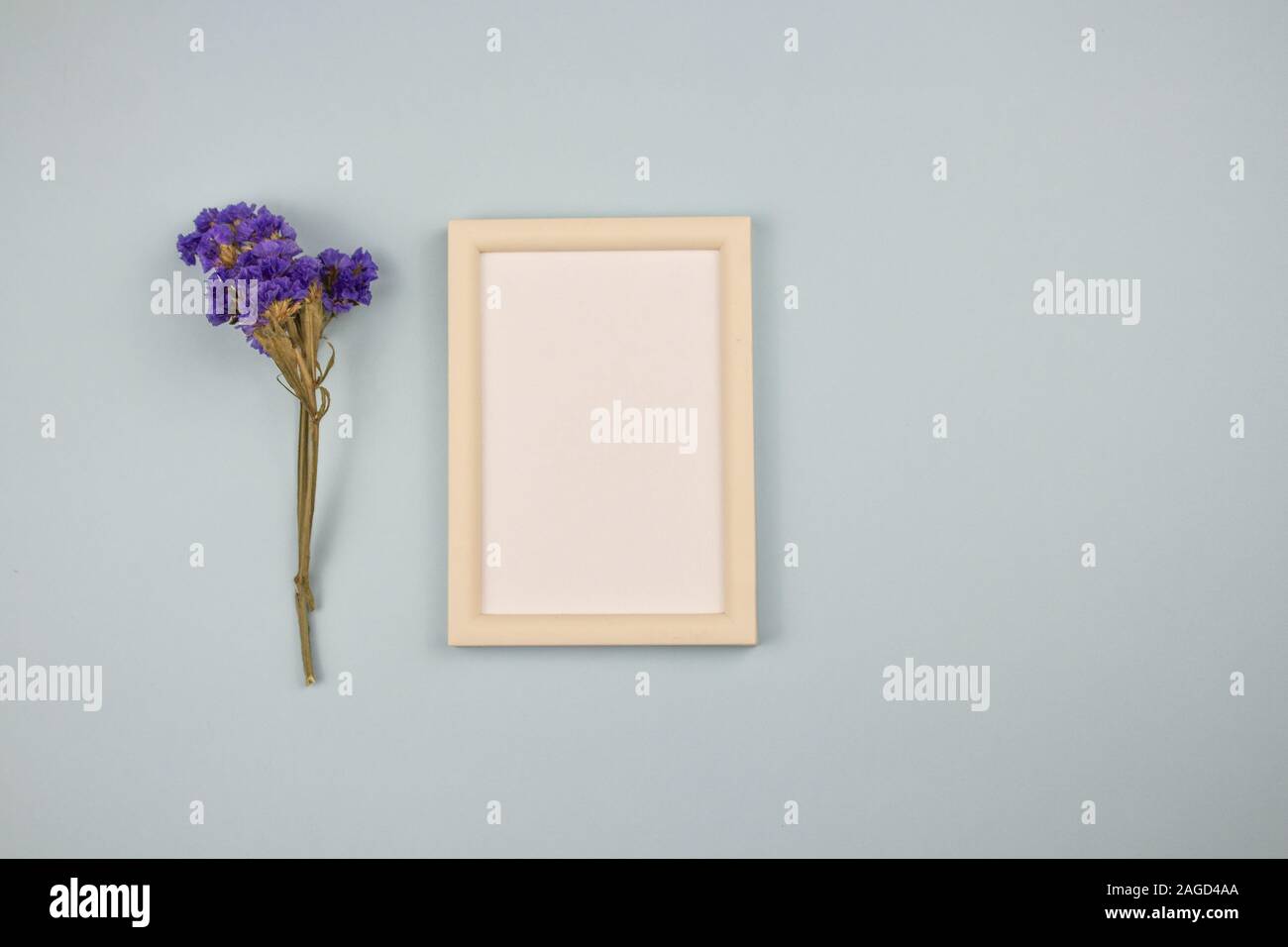 wooden frame for painting or picture on white background. Gold frame