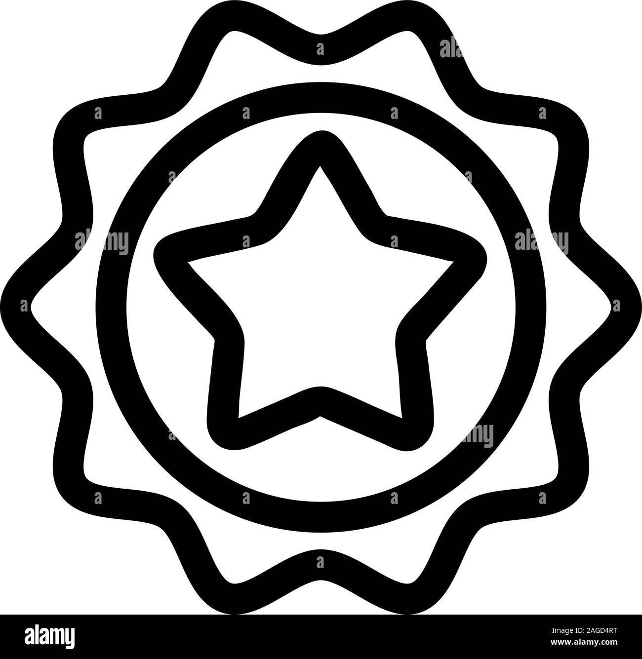 Star quality icon vector. Isolated contour symbol illustration Stock