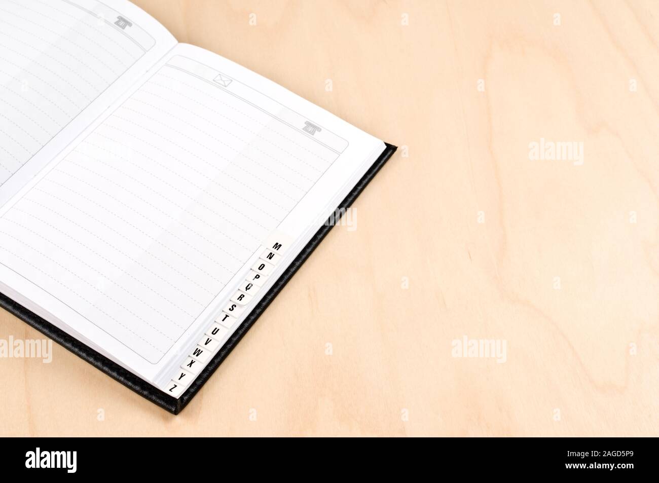 Address Book Open Blank open book ready hi-res stock photography and images - Alamy