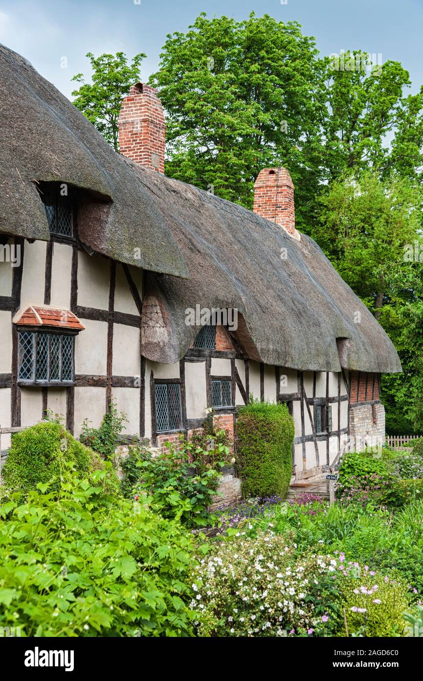 Anne Hathaway's (William Shakespeare's wife) famous thatched cottage and garden at Shottery