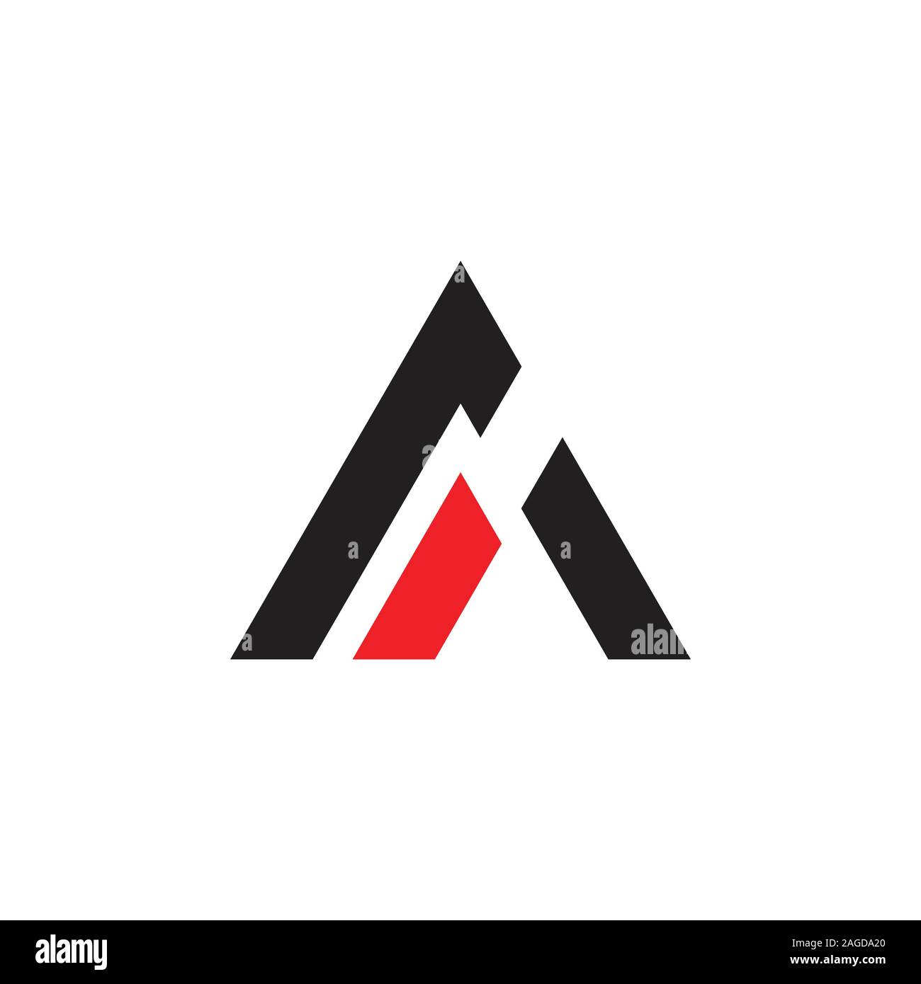 letter a triangle motion geometric line logo vector Stock Vector