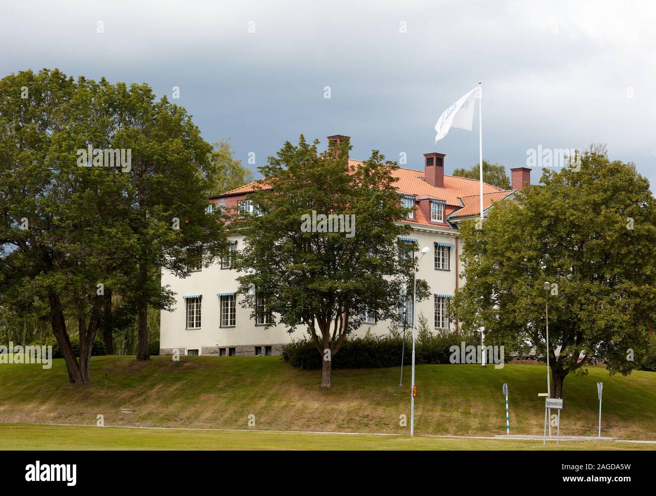 Large house near Smedvägen, Iggesund, south of Hudiksvall, Sweden Stock Photo