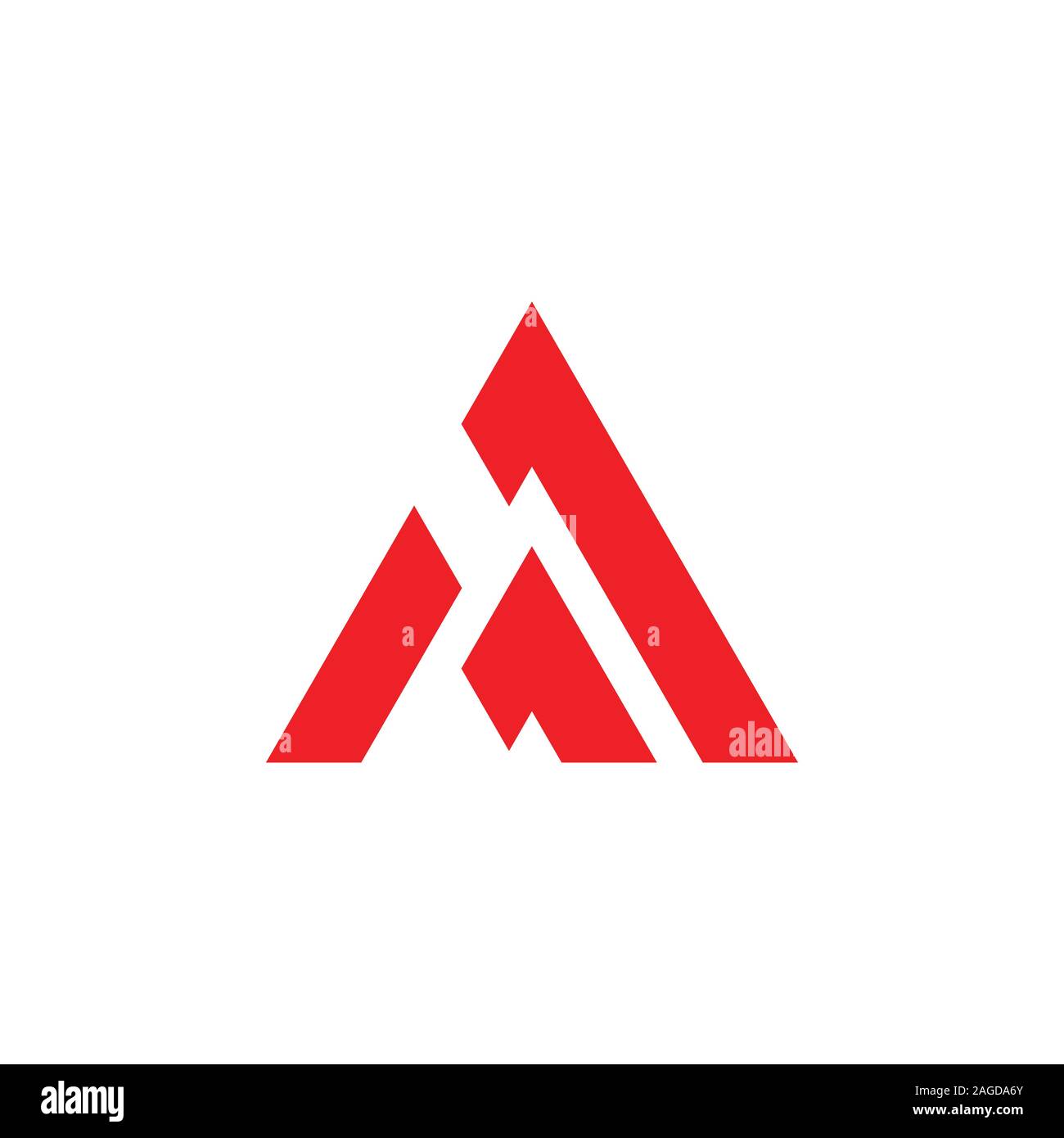 letter a triangle motion geometric line logo vector Stock Vector