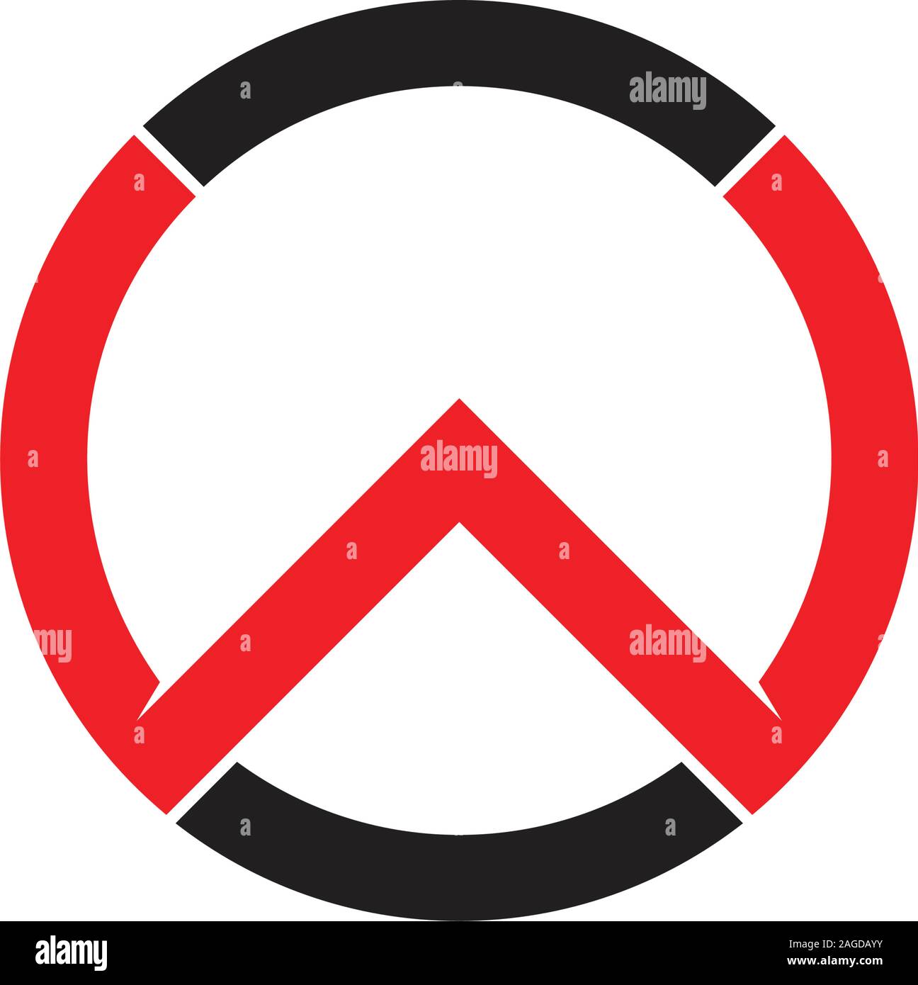 letter ow geometric line circle logo vector Stock Vector
