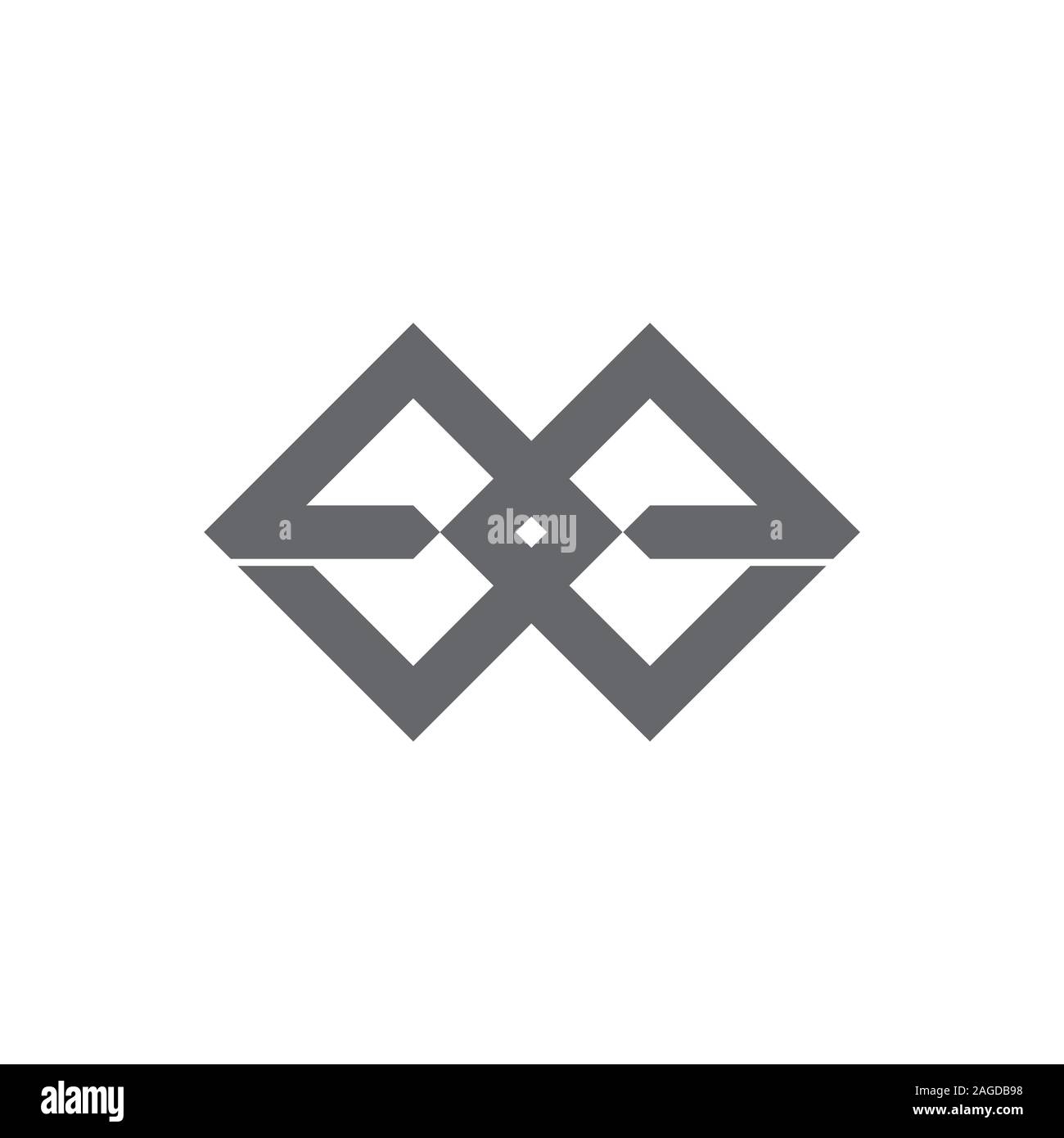 letter ee linked square logo vector Stock Vector