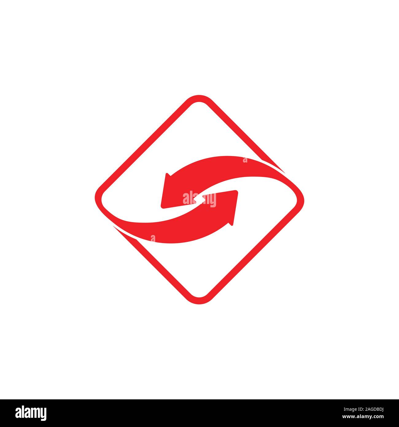 curves linked motion simple logo vector Stock Vector