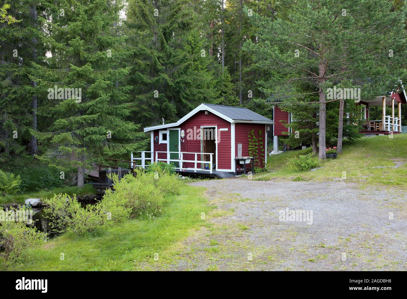 Cottage house in Indal, near Sundsvall, Sweden Stock Photo