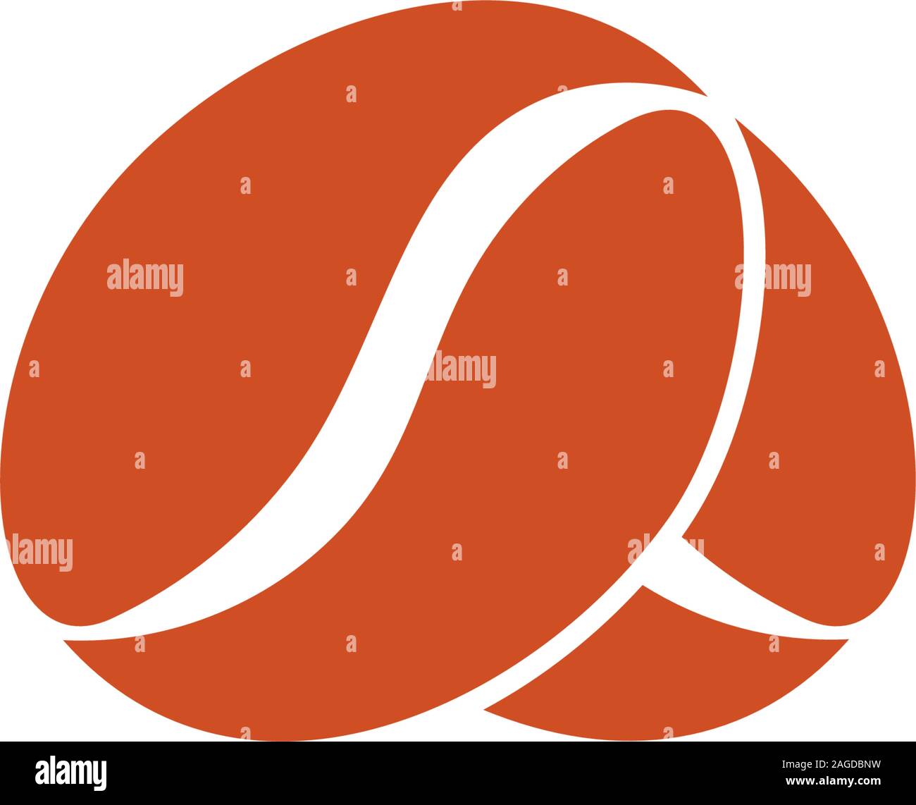 coffee simple curves bean clear design vector Stock Vector