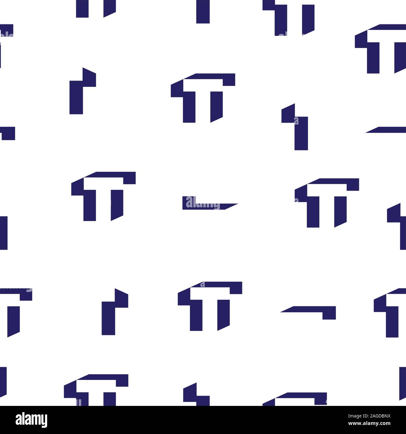 letter t abstract seamless background geometric vector Stock Vector