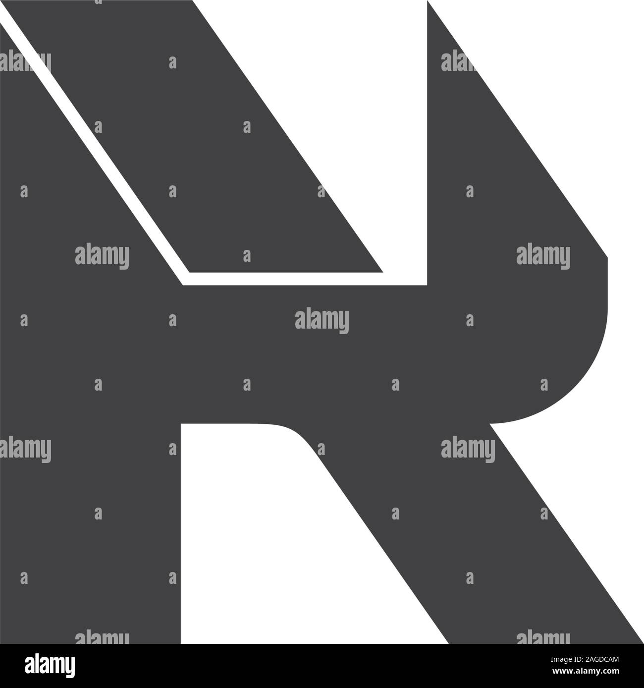 letter ak abstract simple geometric logo vector Stock Vector