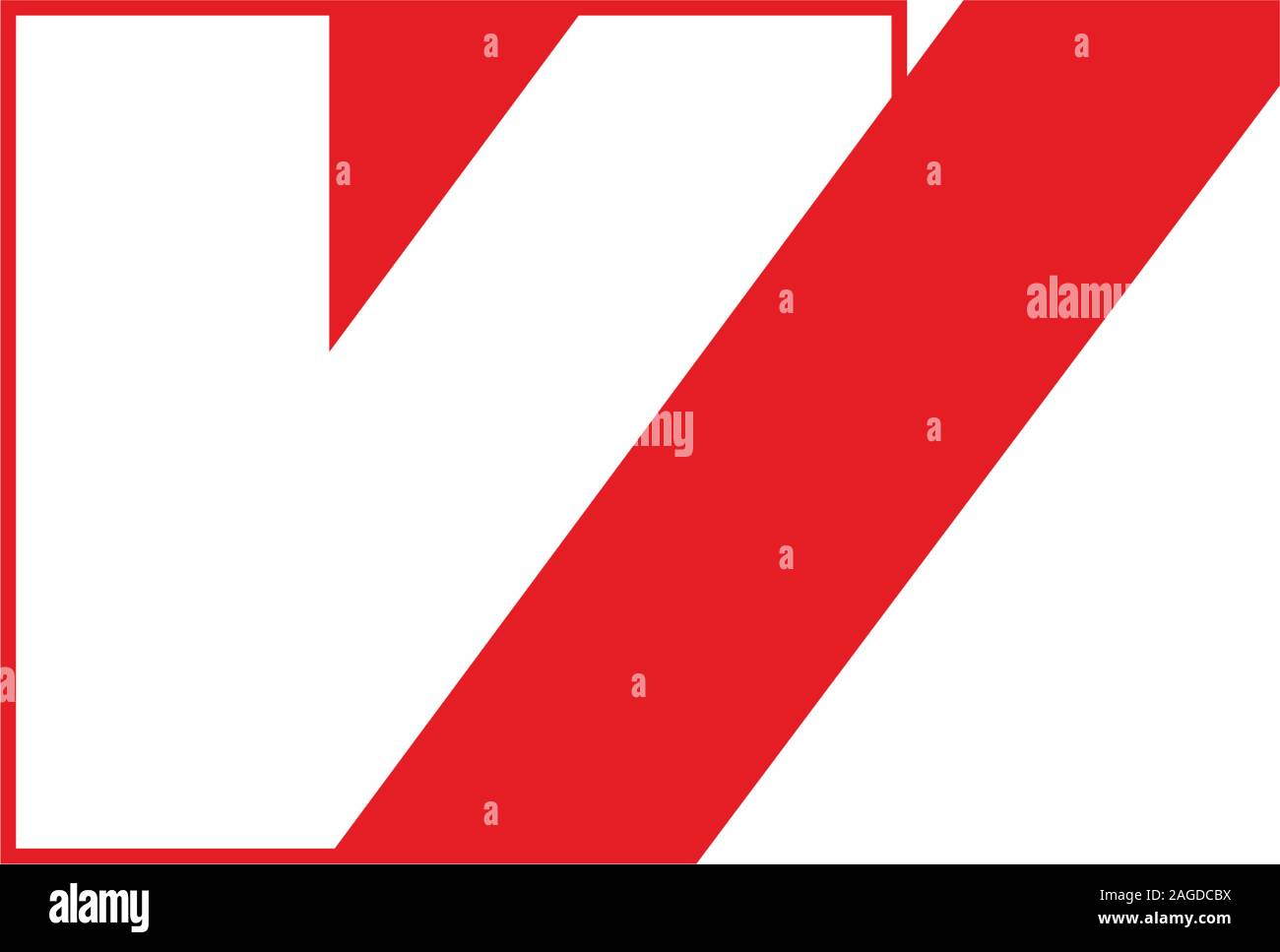 letter vv simple geometric logo vector Stock Vector
