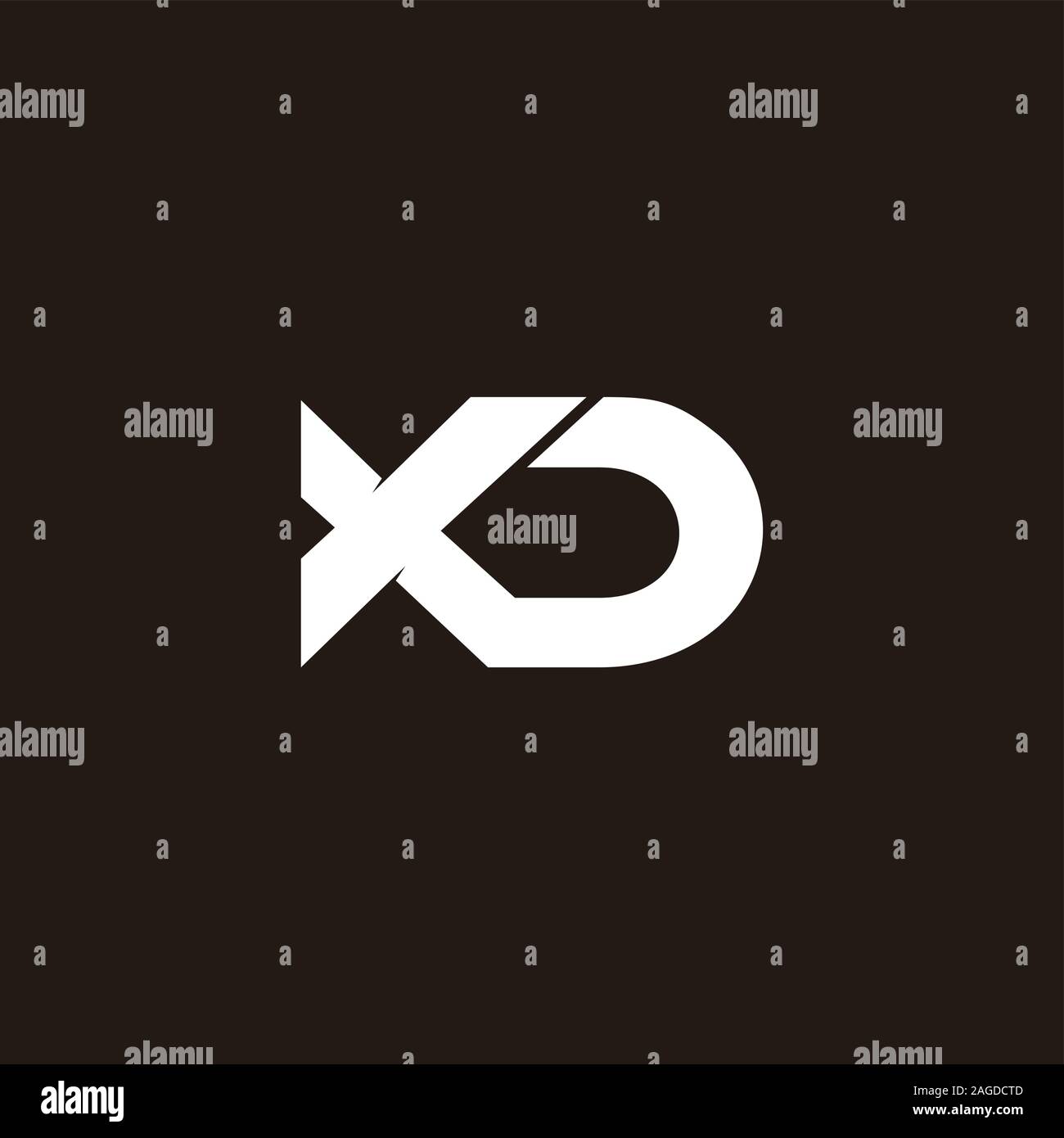 letter kd linked geometric logo vector Stock Vector