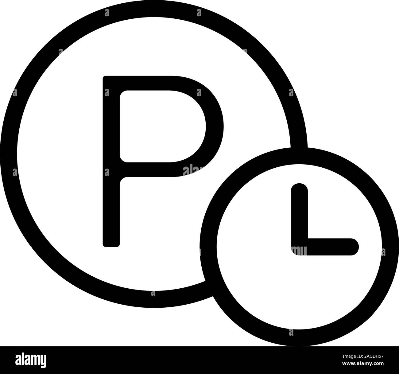 Temporary parking icon vector. Isolated contour symbol illustration