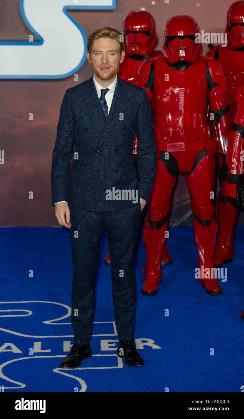 London, UK. 18th Dec, 2019. LONDON, ENGLAND - DECEMBER 18: Domhnall Gleeson attends the European Premiere of 'Star Wars: The Rise of Skywalker' at Cineworld Leicester Square on December 18, 2019 in London, England. Credit: Gary Mitchell, GMP Media/Alamy Live News Stock Photo