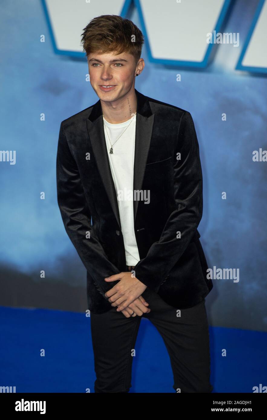London, UK. 18th Dec, 2019. LONDON, ENGLAND - DECEMBER 18: HRVY attends the European Premiere of 'Star Wars: The Rise of Skywalker' at Cineworld Leicester Square on December 18, 2019 in London, England. Credit: Gary Mitchell, GMP Media/Alamy Live News Stock Photo