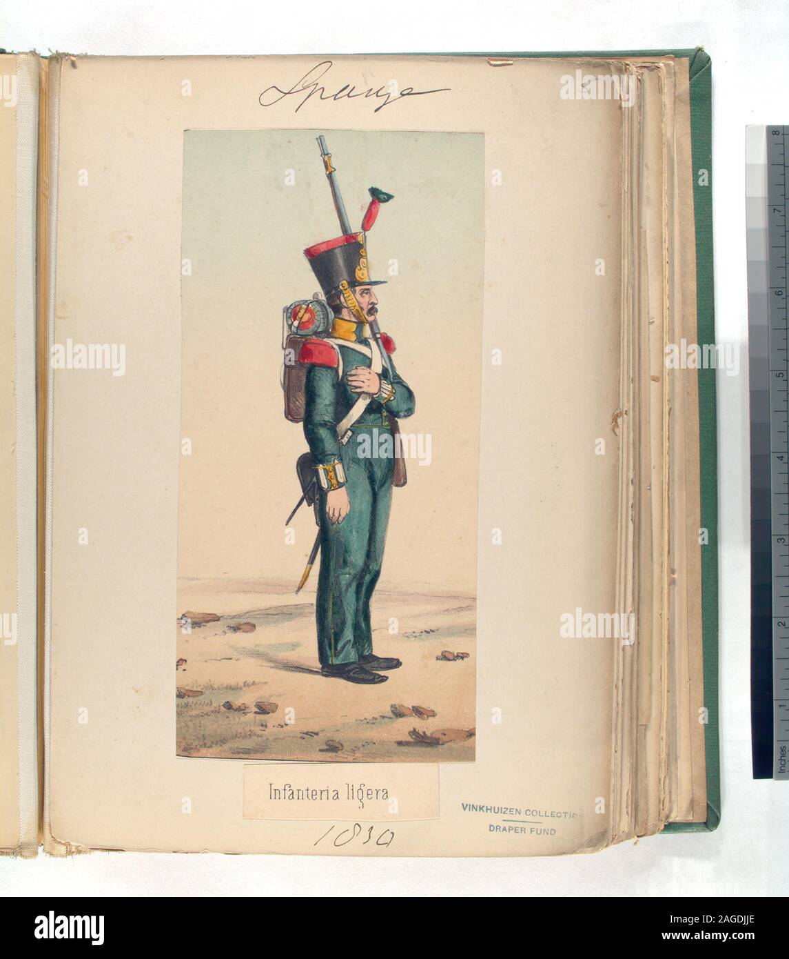 Draper Fund; Infanteria ligera. 1830 Stock Photo